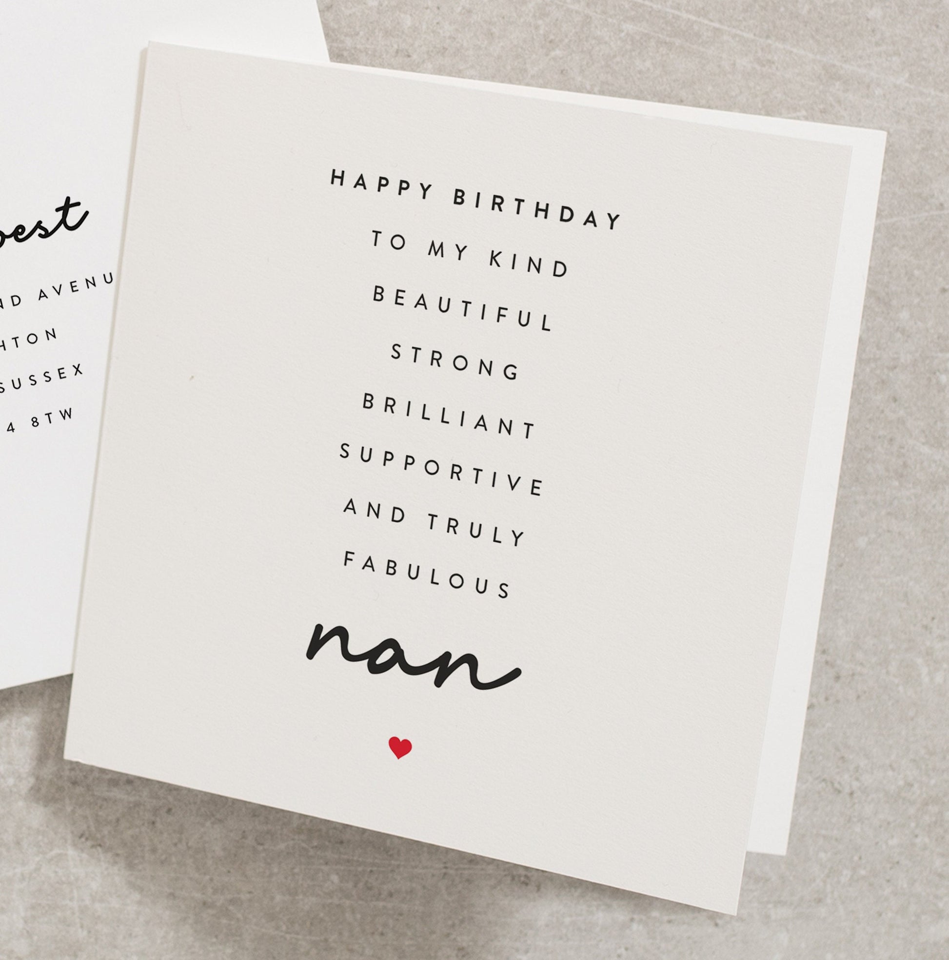 Nan Birthday Card Poem, Amazing Nan Gift, Birthday Card Nan, Special Nan Birthday Card, Birthday Card Grandma, Gran Birthday Card BC206