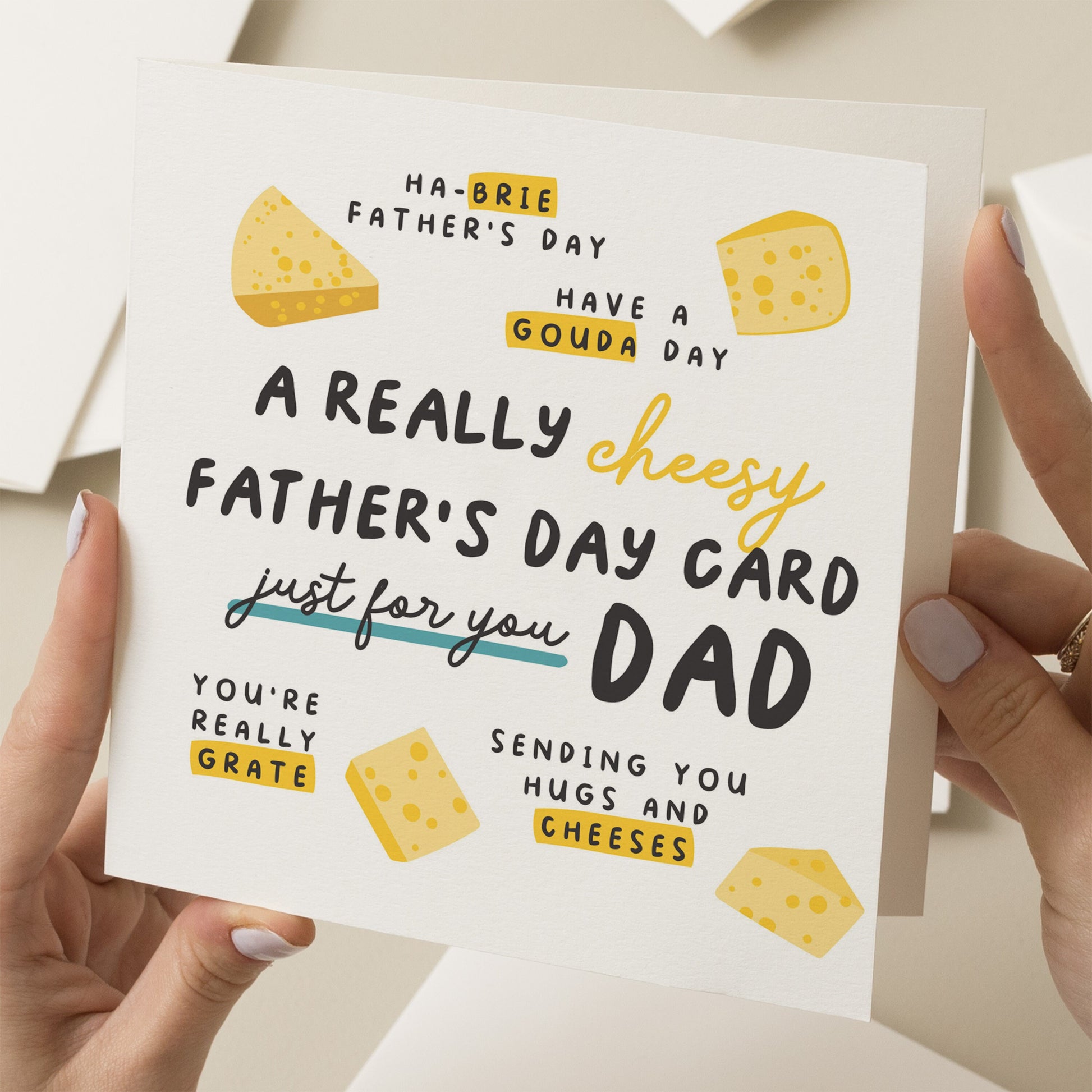 Cheesy Fathers Day Card, Pun Card For Dad, Dad Fathers Day Gift, Cheese Joke Card, Funny Fathers Day Card, Funny Gift For Dad, To Dad