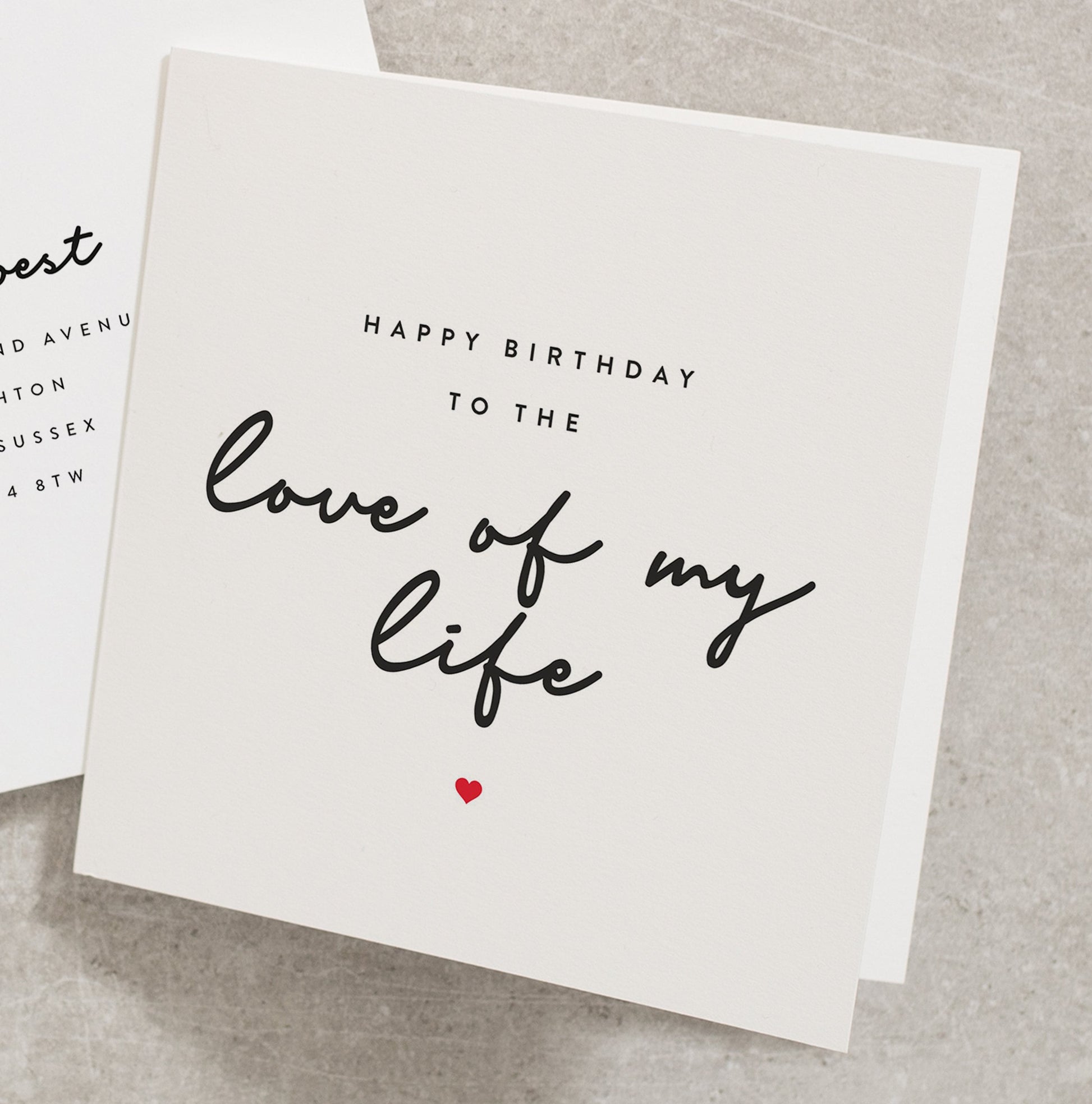 Love Of My Life Birthday Card, Happy Birthday Card For Husband, Birthday Card For Wife, Special Birthday Card For Partner BC1079