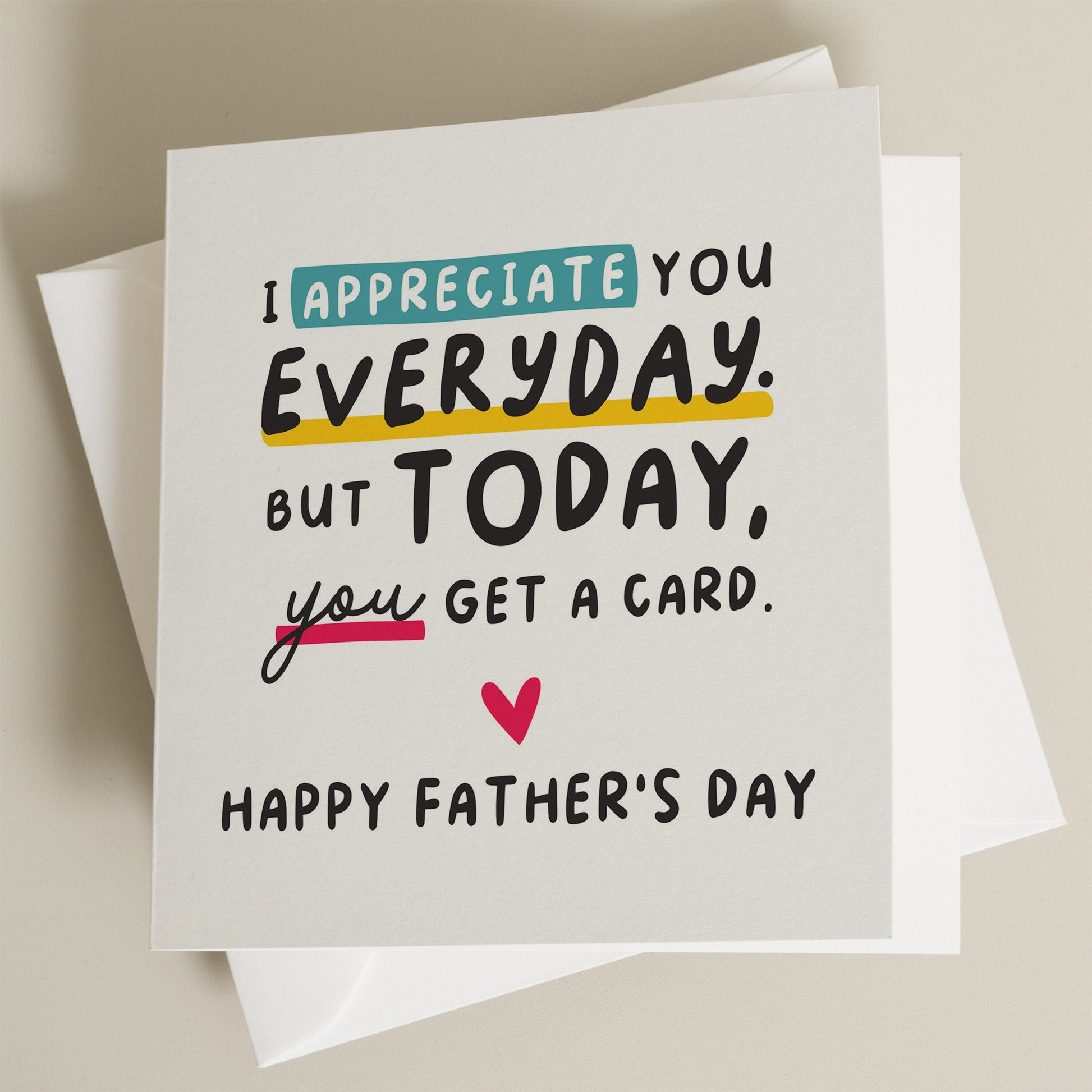 Happy Fathers Day Card, Thank You Dad, Fathers Day Gift For Dad, Fathers Day Card From Son, From Daughter, Appreciate You Dad Card