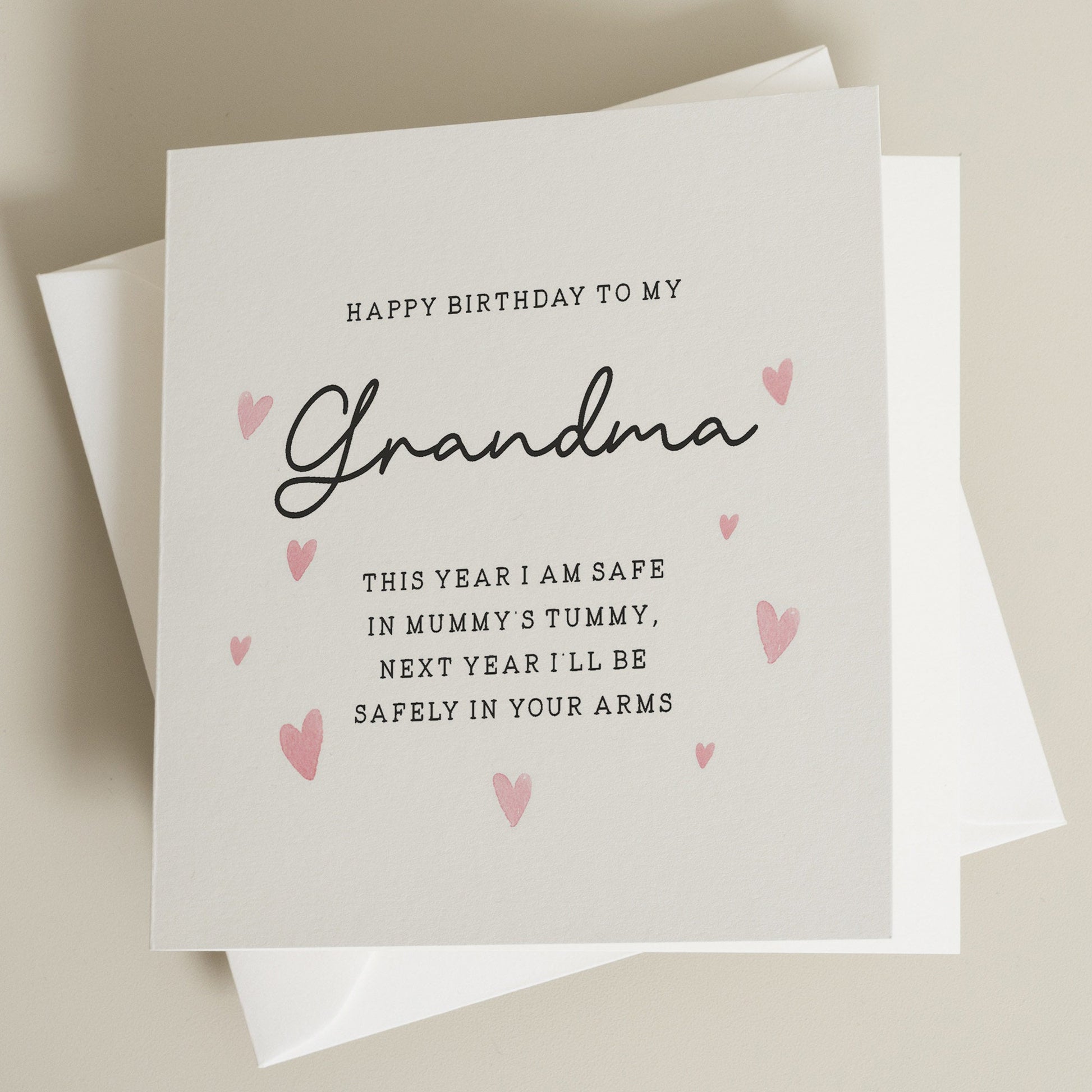 Grandma Birthday Card From Baby, Birthday Card From Bump, Special Grandma Card, Grandma Birthday Gift, Birthday Card For Grandma From Bump