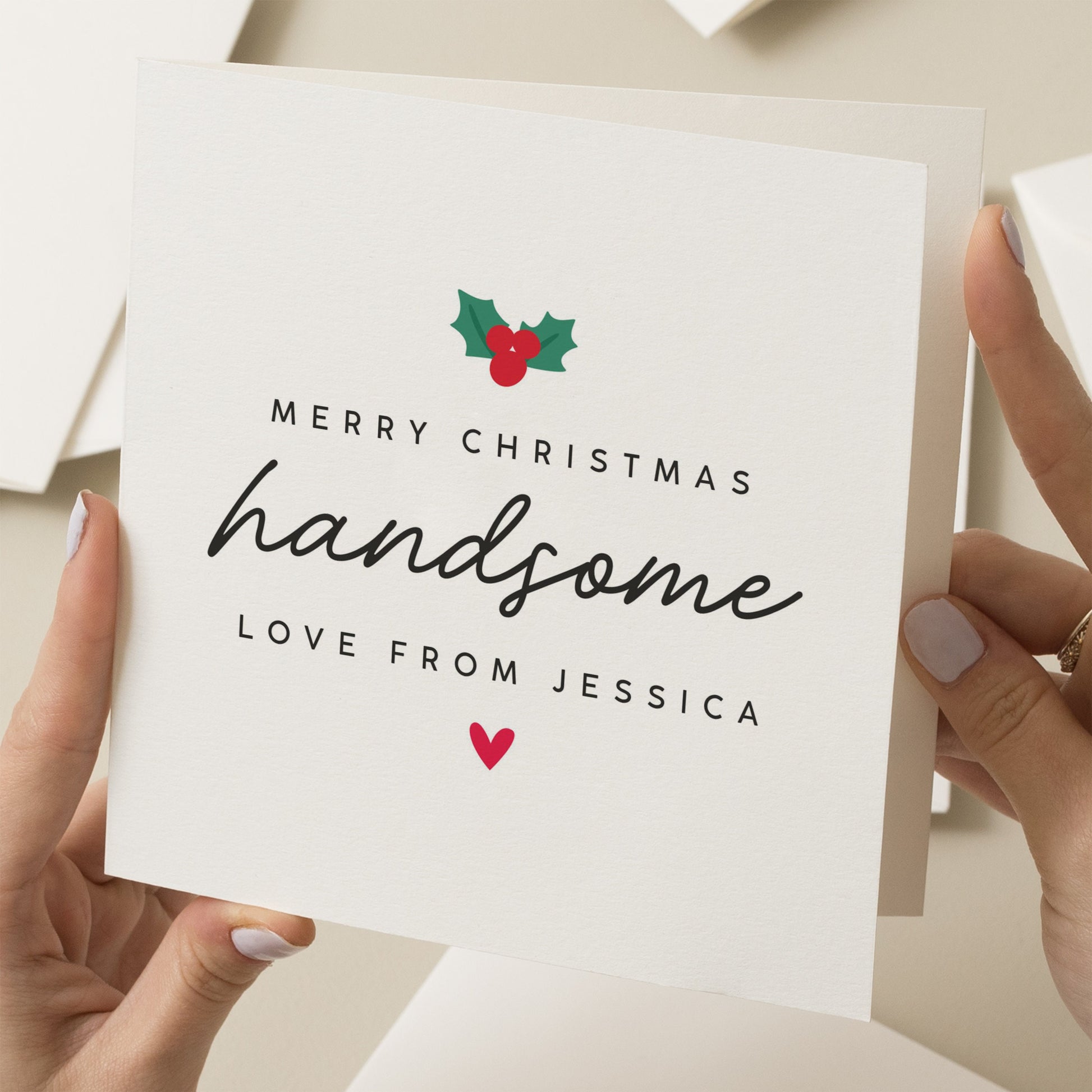 Husband Christmas Card, Christmas Card For Boyfriend, Personalised Husband Christmas Card, Romantic Christmas Card, For Him, Handsome