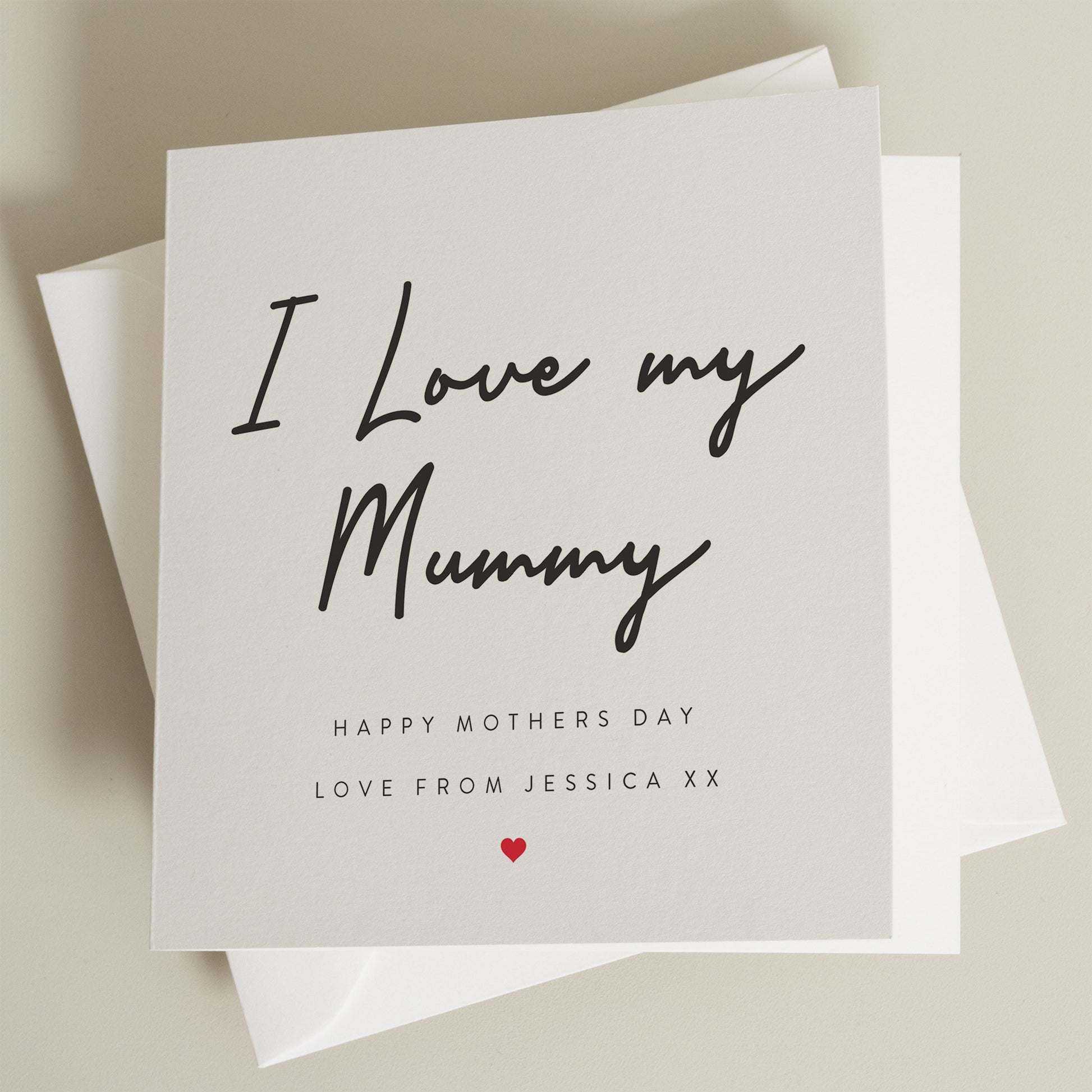 I Love My Mummy Happy Mothers Day, Personalised Mothers Day Card From Baby, Mummys Day Card From Child, Mummy Card MD038