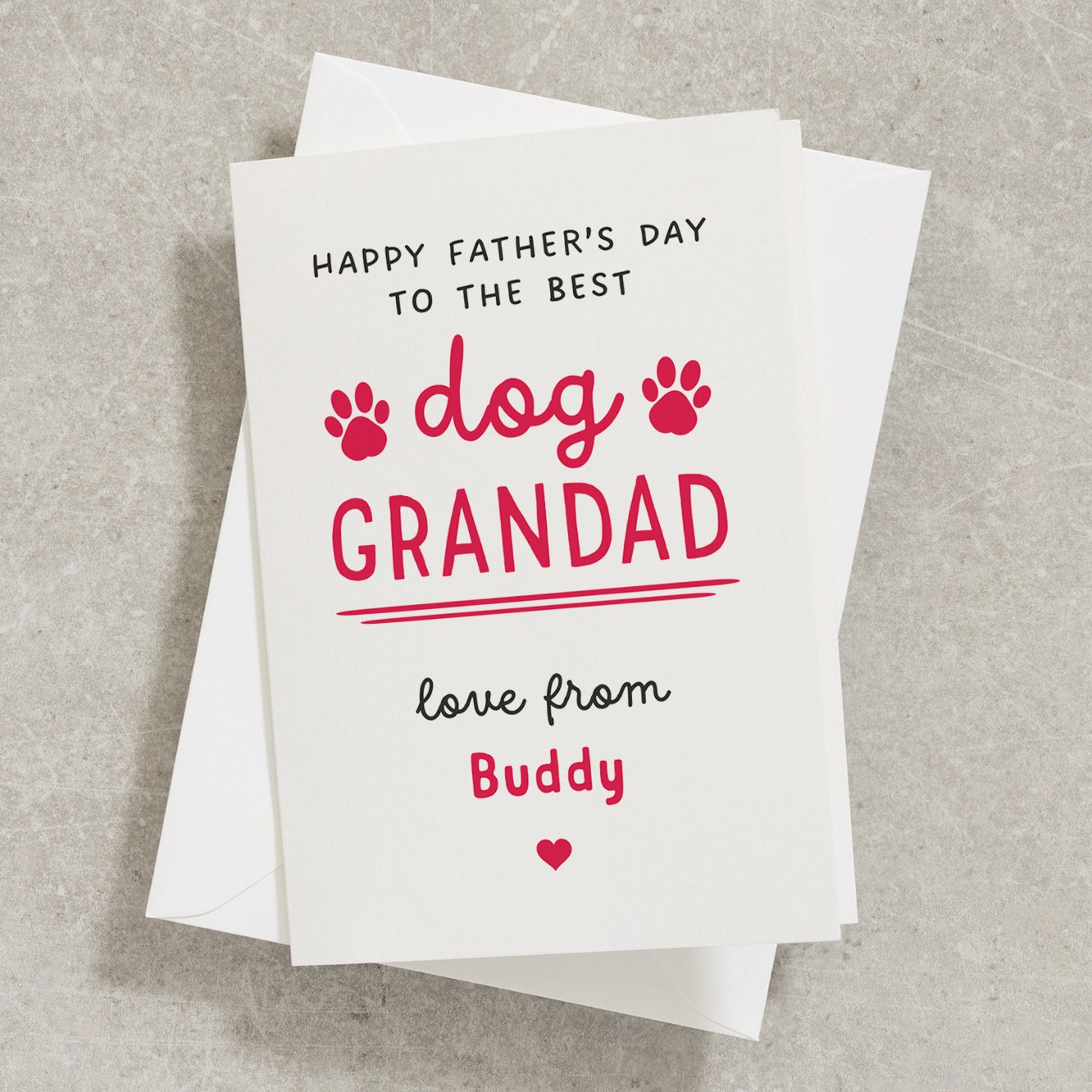 Happy Fathers Day To The Best Dog Grandad Card, Fathers Day Card From Dog, Grandpa Dog Card, Grandad Fathers Day Card, Dog Dad Card FC046