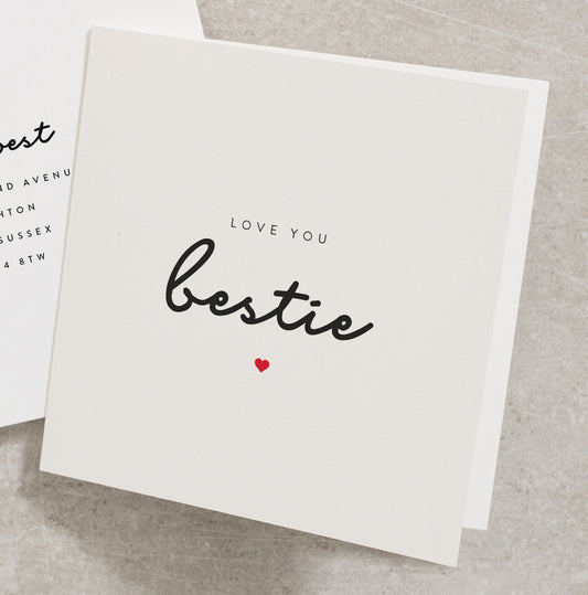 Galentines Day Card For Your Best Friend, Love You Bestie Valentines Day Card, Friendship Card For Her, Cute Valentine Card For Friend VC094