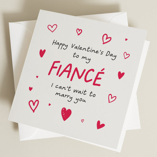 Fiancé Valentines Day Card, Engaged Valentines Day Card, Valentines Day Gift Fiancé, Valentine&#39;s Card For Him, Fiancé Valentine&#39;s Day