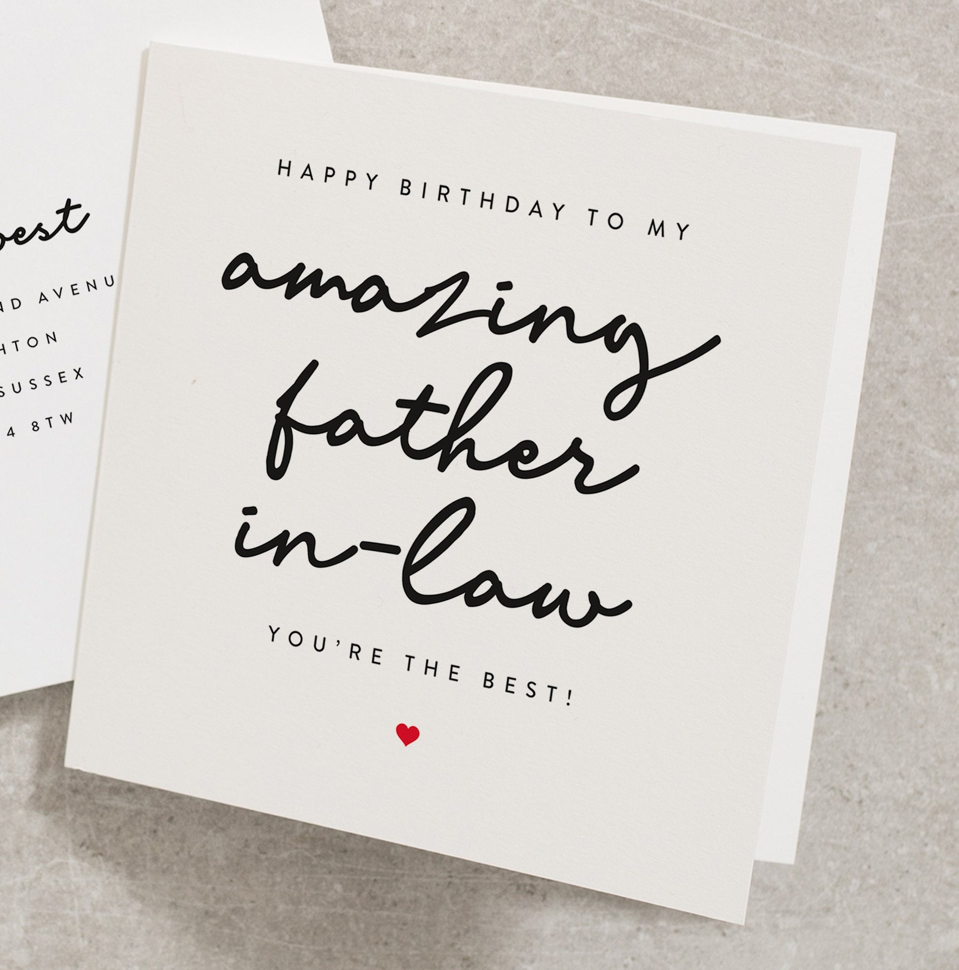 Happy Birthday Card Father In Law, Birthday Card For Dad In Law, To A Super Amazing Father In Law On Your Birthday, Father Birthday BC147