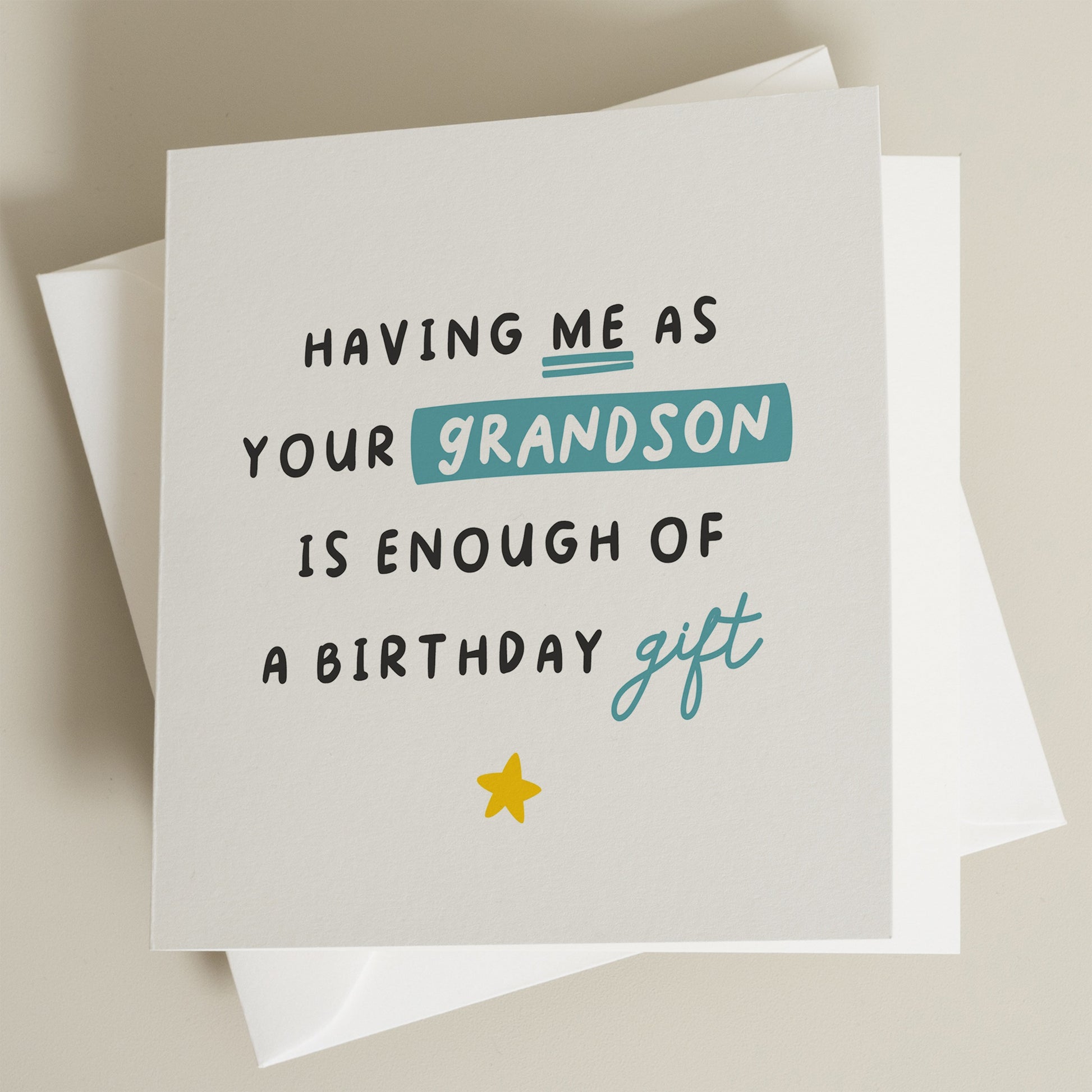 Birthday Card For Grandma, Grandad Birthday Card, From Grandson, Funny Birthday Card For Nan, Birthday Gift For Grandad, For Grandparent