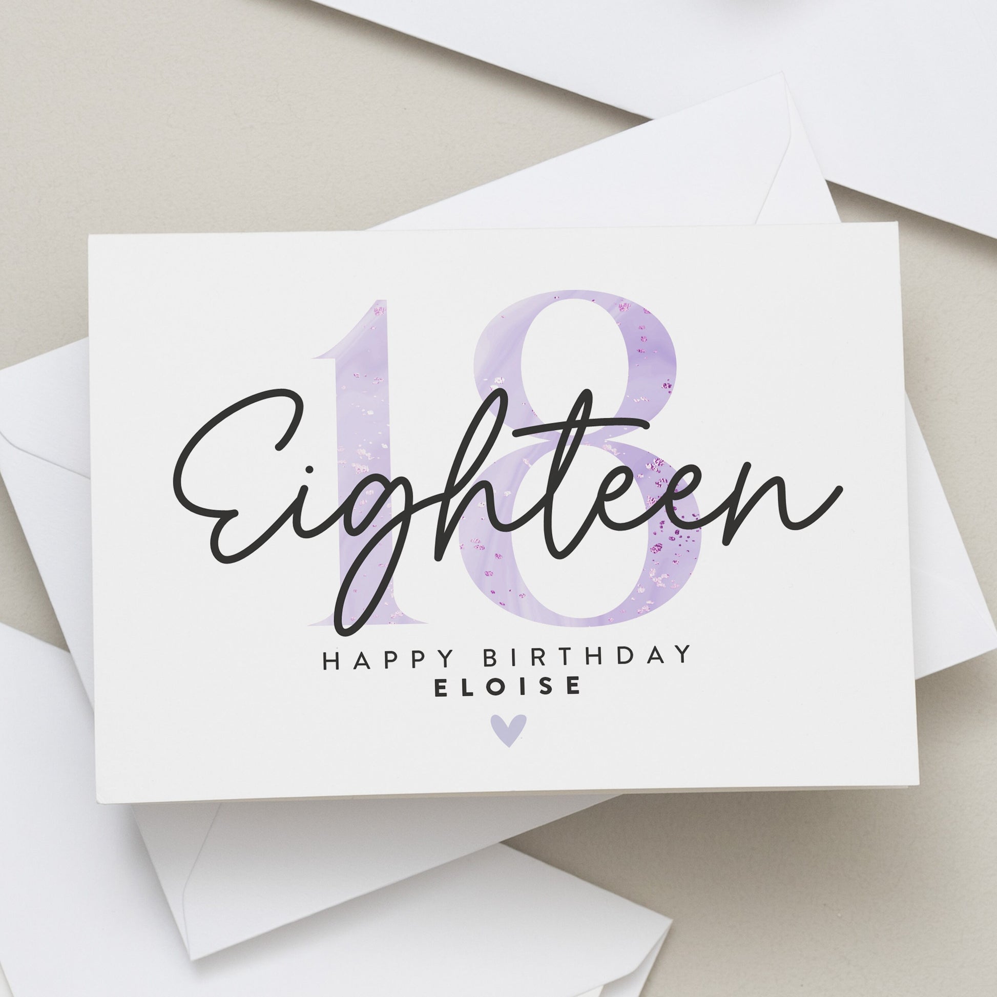 18th Birthday Card Daughter, Personalised 18th Birthday Card, 18th Birthday Gift Girl, Eighteenth Card For Granddaughter, Sister, Friend