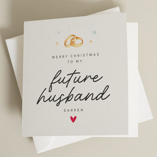 Fiancé Christmas Card, Husband To Be, Christmas Gift For Fiance, Romantic Christmas Card, Christmas Card To Partner, Xmas Card For Him