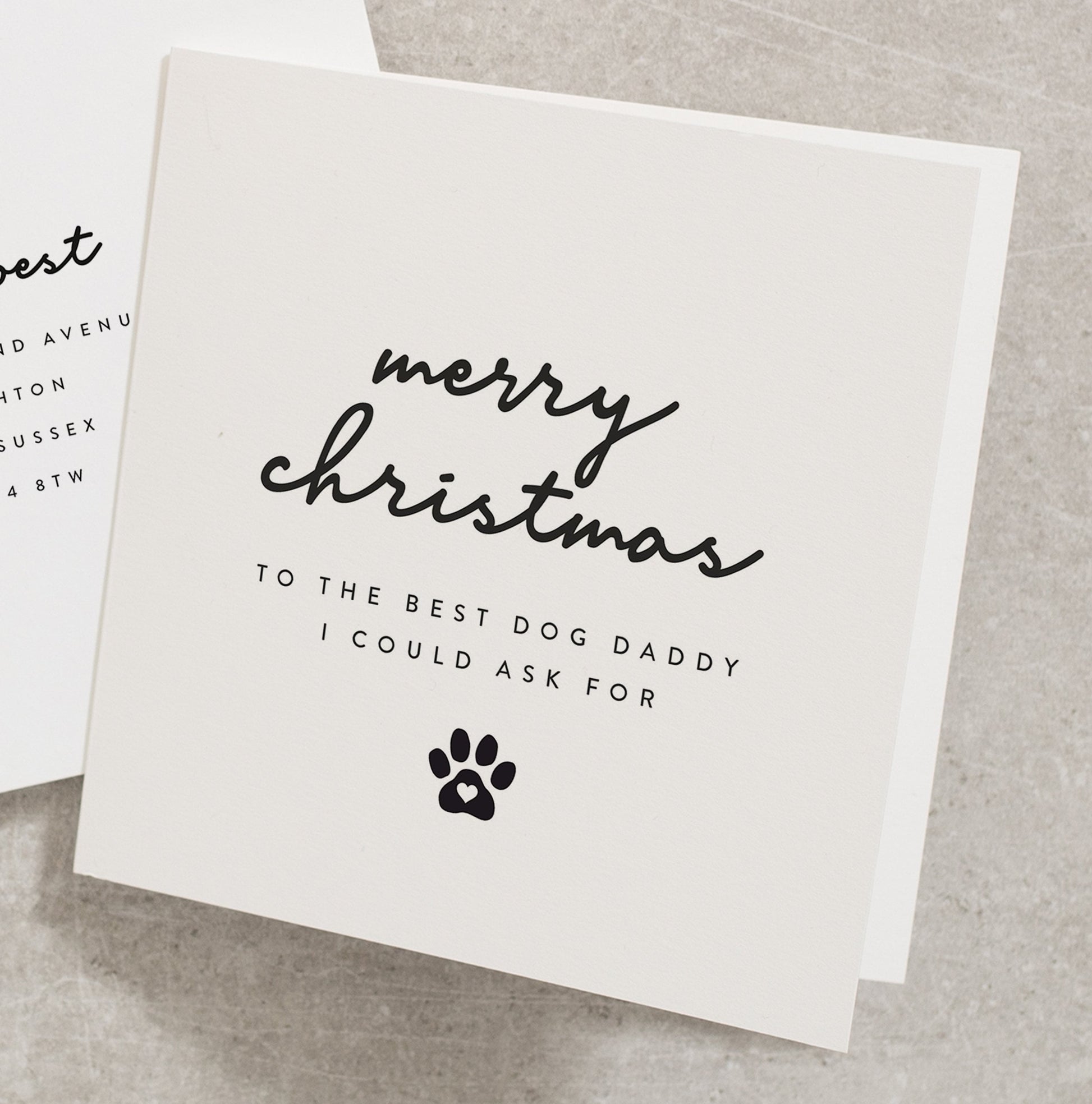 Christmas Card to the Best Dog Daddy, Christmas Card for Dog Dad, Christmas Card from the Dog to Daddy, Dog Dad Christmas Card CC606