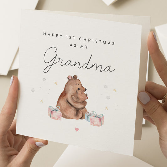 Christmas Card Nan, Happy First Christmas As My Grandma, Family Christmas Card, Nan Christmas Card, Xmas Card To Grandma. Gift For Nan