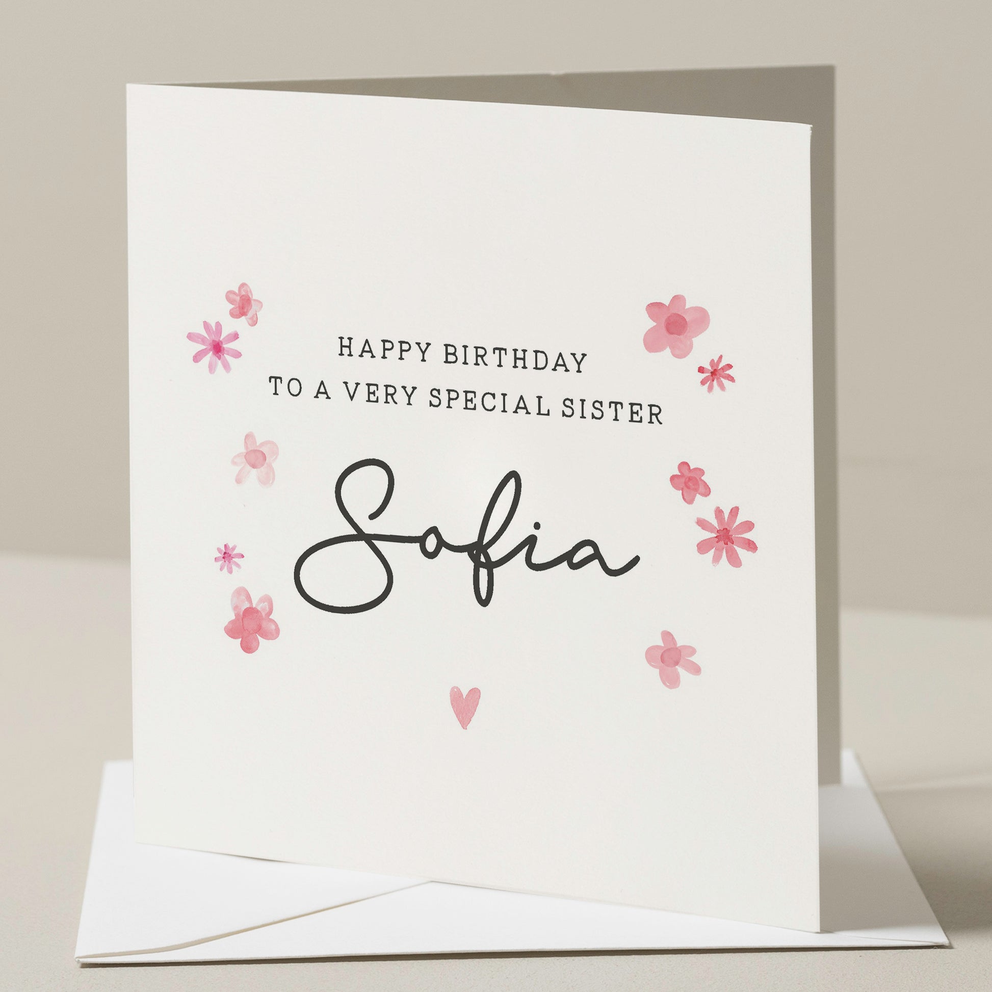 Sister Birthday Card, Personalised Sister Card, Sister Happy Birthday Card, Sister Birthday Gift, Personalised Birthday Gift, Special Sister