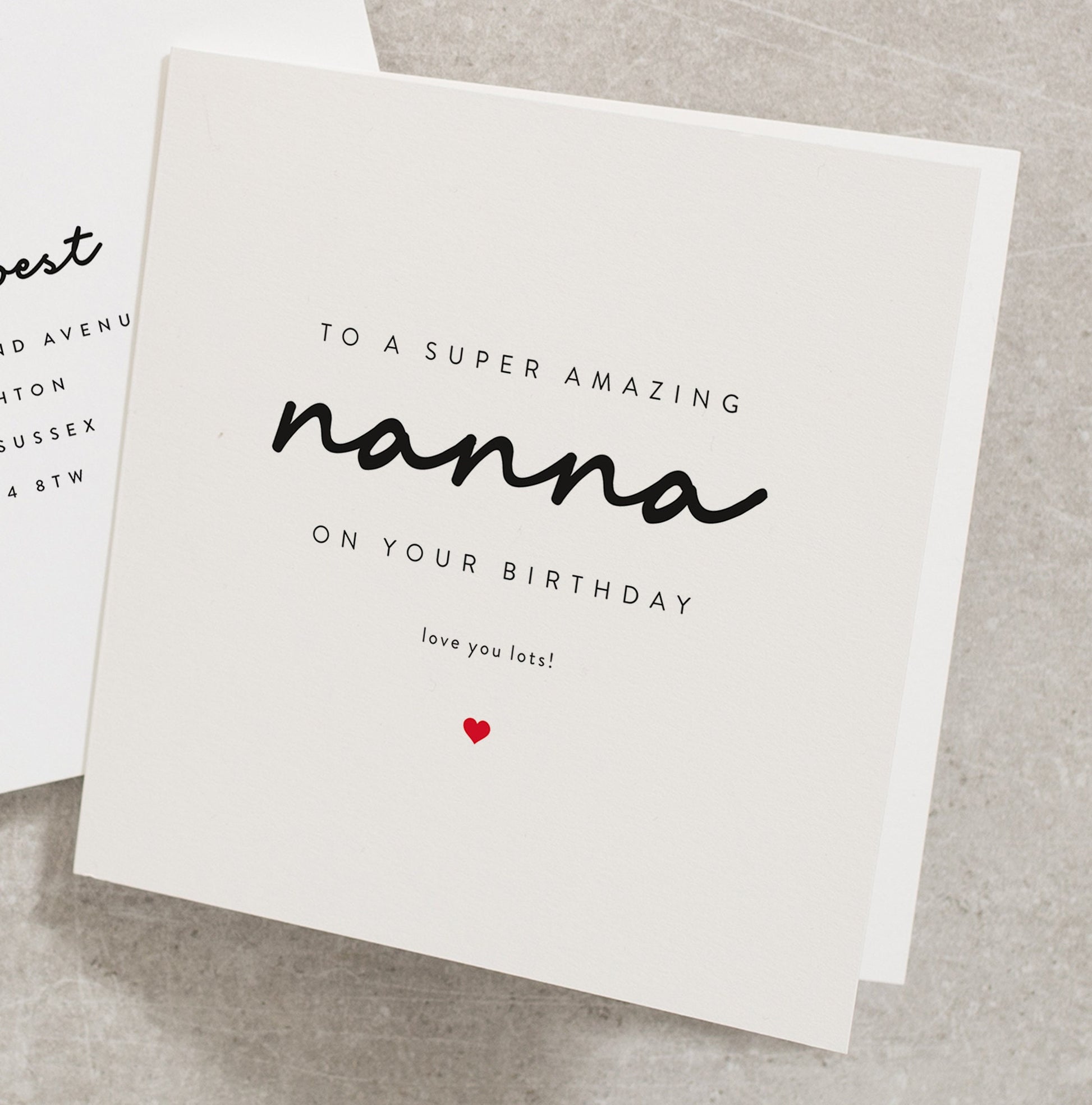 Nan Birthday Card From Granddaughter, Amazing Nanna Gift, Birthday Card Grandma, Personalised Birthday Card, Nan, Nana, Nanny, Grandma BC216