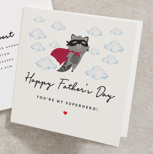 Daddy Father&#39;s Day Card, Father&#39;s Day Card, Animal Father&#39;s Day Card, Superhero Card, Personalised Father&#39;s Day Card FD213