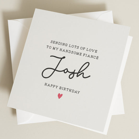 Fiancé Birthday Card, Personalised Birthday Card For Fiance, Birthday Gift For Him, Fiance Birthday Gift, Special Birthday Card To Fiance