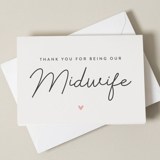 Thank You For Being Our Midwife, My Midwife, A Special Thank You Midwife Card, Gift For Midwife, From New Parents, New Baby Card