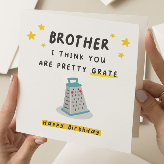 Funny Birthday Card For Brother, Happy Birthday Brother, Pun Birthday Card, Birthday Card For Cheese Lover, Card To Brother, For Him