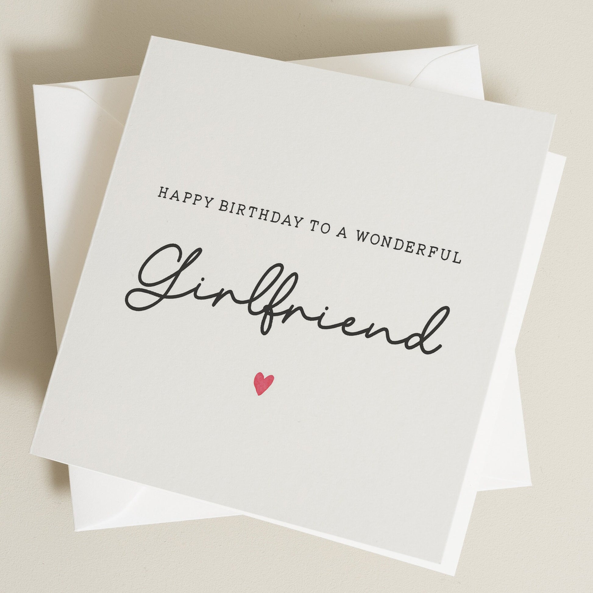 Birthday Card For Girlfriend, Wonderful Girlfriend Card, Partner Birthday Card, Romantic Card For Girlfriend, Girlfriend Birthday Gift