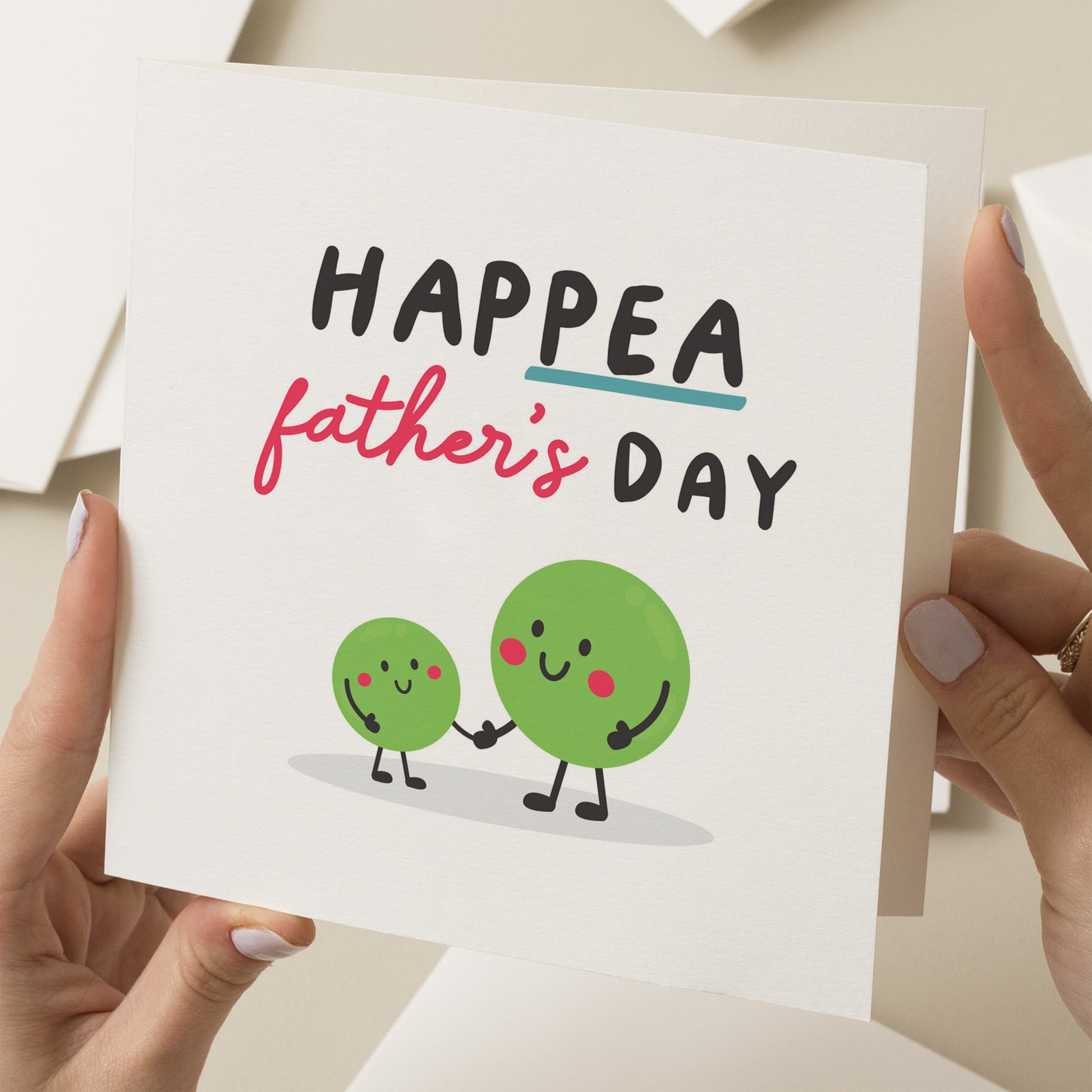 Funny Fathers Day Card, Funny Dad Pun Card, Hap-pea Fathers Day, Dad Thankyou, Funny Fathers Day Gift, Pun Gift For Dad, Cute Card For Dad