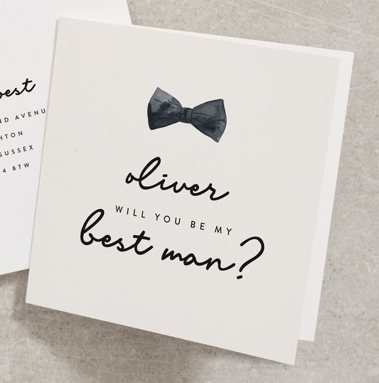 Personalised Will You Be My Best Man Card, For Him, Will You Be My, Best Man Card, Stag Ideas, Wedding Card, Proposal Card WY038