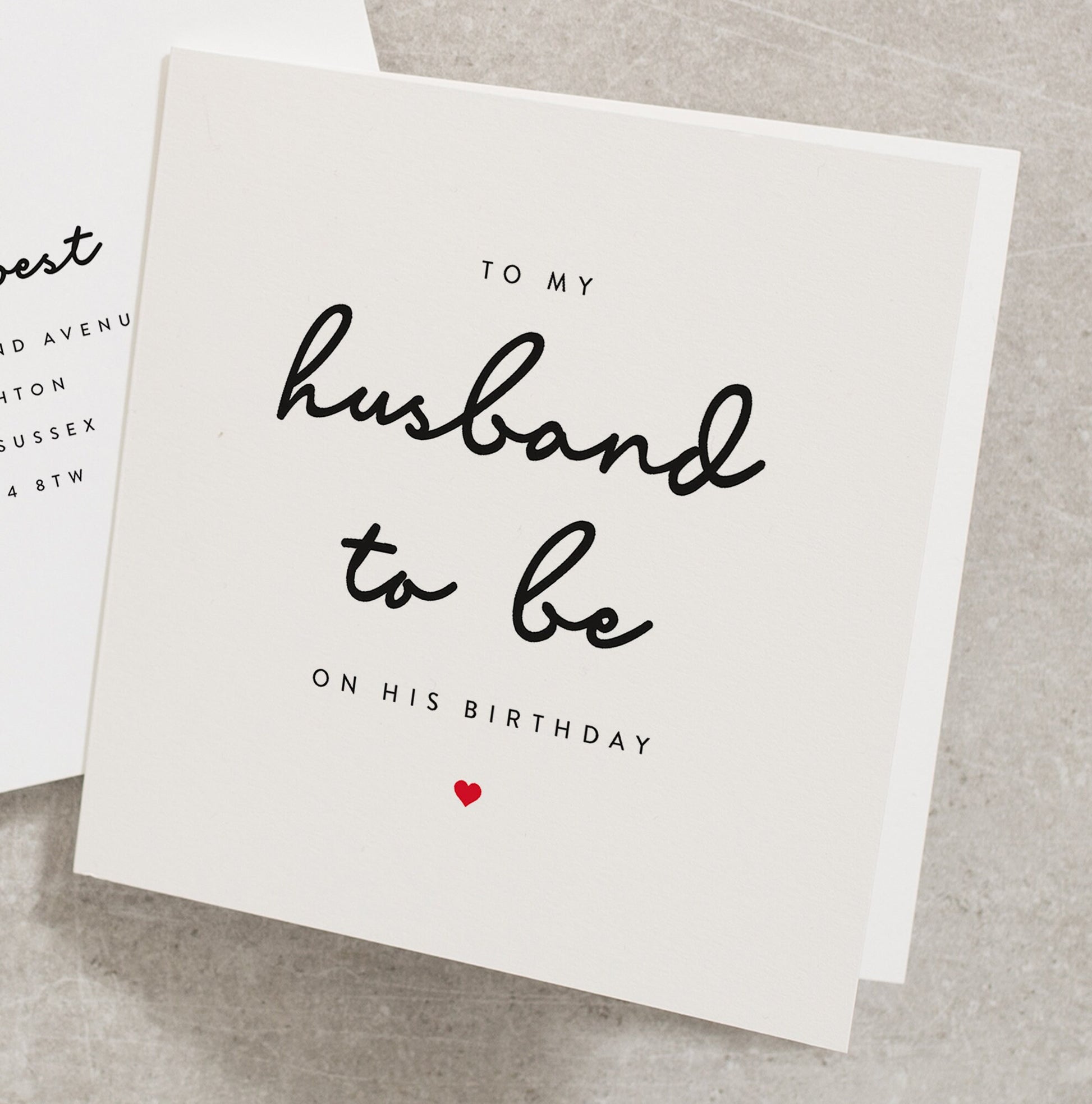 Husband To Be Birthday Card, To My Husband To Be On His Birthday, Husband To Be, Birthday Card For Future Husband BC010