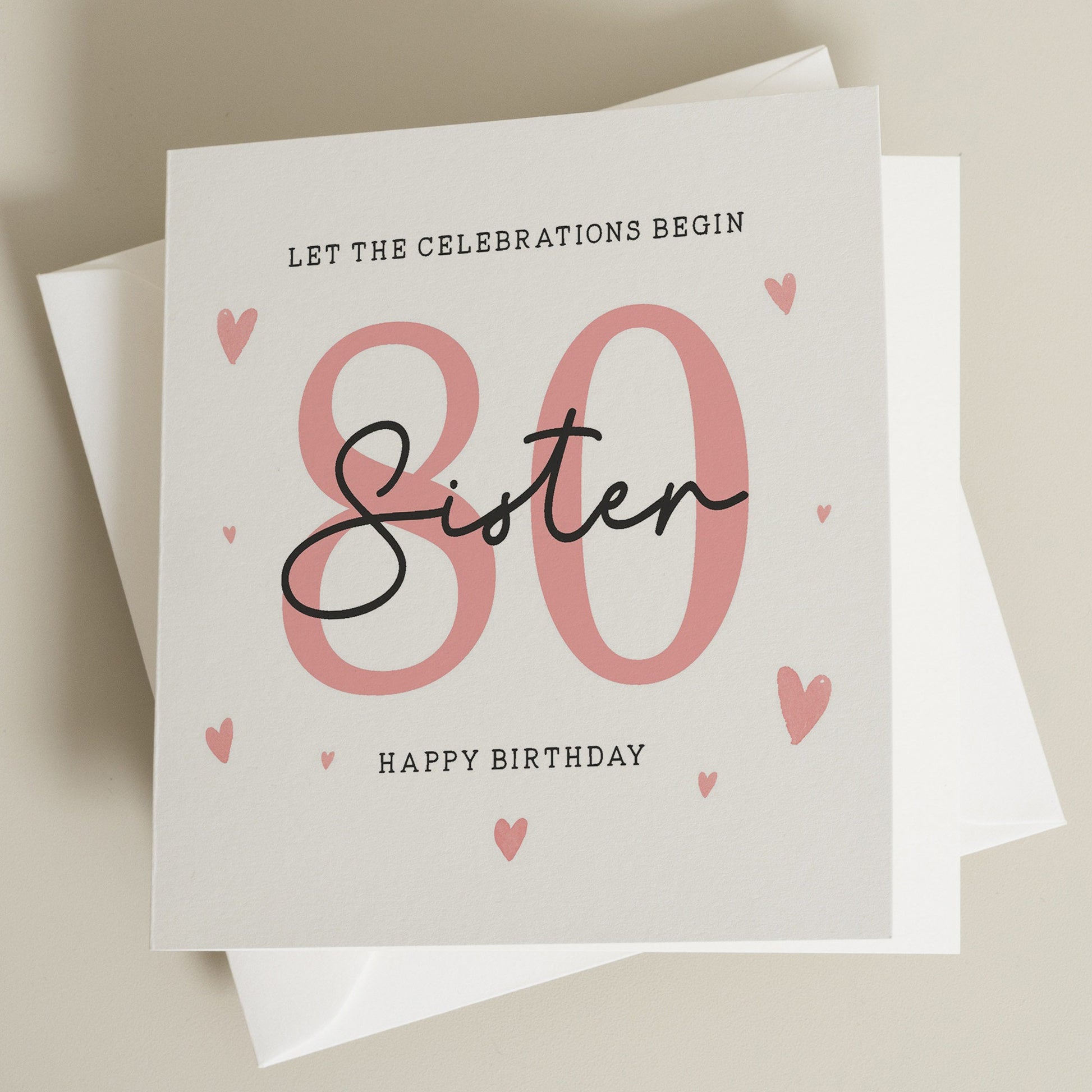 80th Birthday Sister Card, Birthday Card For Sister, 80th Birthday Gift For Sister, Eightieth Card For Sister, Sister Birthday Gift