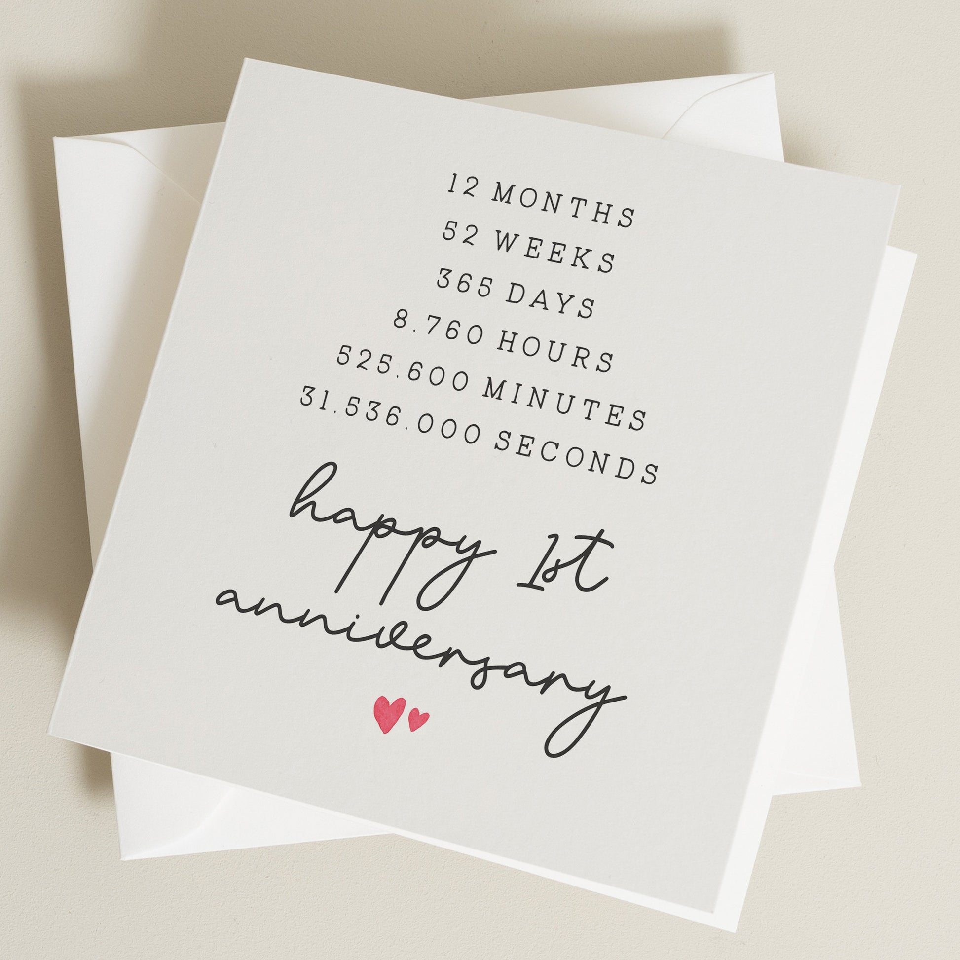 First Anniversary Card, 365 Days As Mr & Mrs, Happy 1st Anniversary Card, Paper Anniversary Card, One Whole Year Anniversary, For Husband