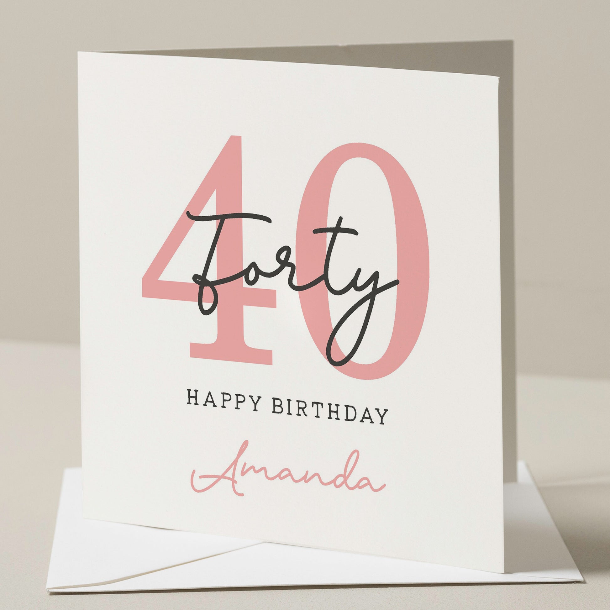 Wife Birthday Card, Personalised 40th Birthday Card For Her, For Girlfriend, 40th Birthday Card, Milestone Birthday Gift, 40th Birthday