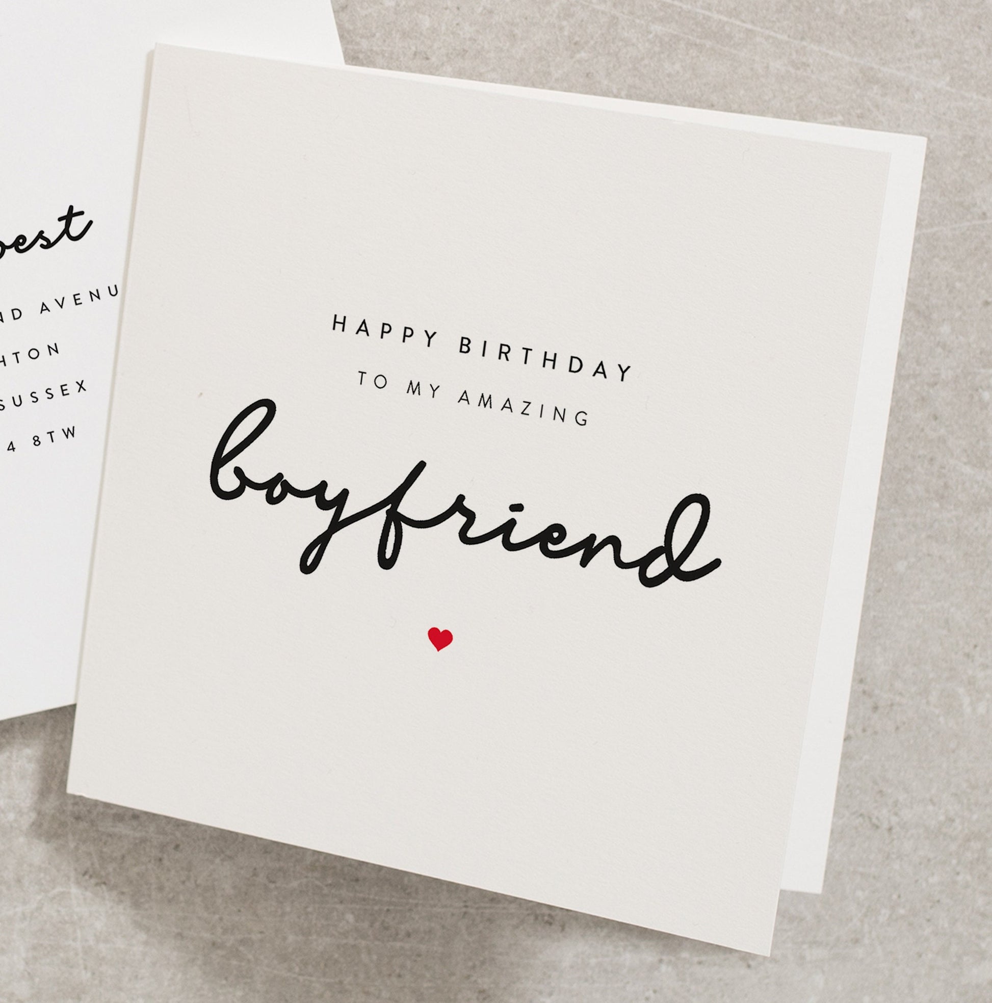 Boyfriend Birthday Card, Happy Birthday To An Amazing Boyfriend, Cute Birthday Card For Him BC052