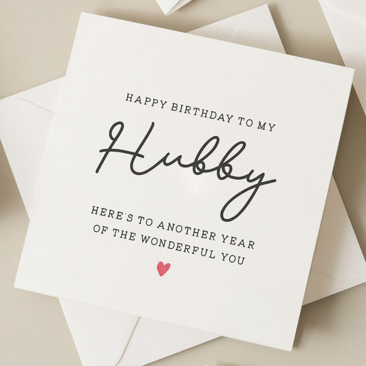 Husband Birthday Card, Birthday Card For Husband, Birthday Card For Him, Hubby Birthday Gift, Happy Birthday Card For Partner