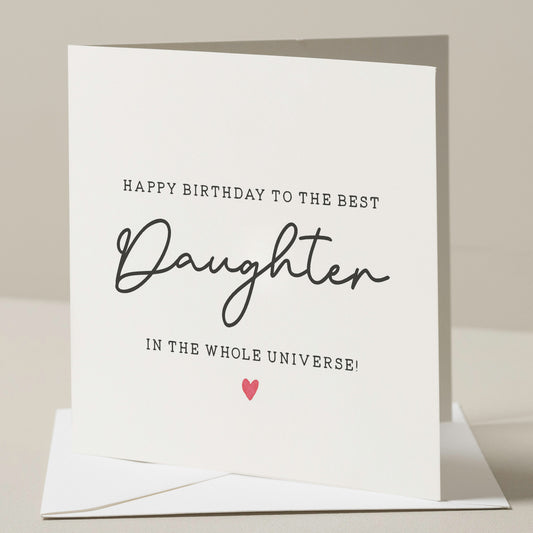 Daughter Birthday Card, Birthday Gift To Daughter, The Best Daughter Birthday Card, Girl Birthday Gift, Birthday Girl Card For Her