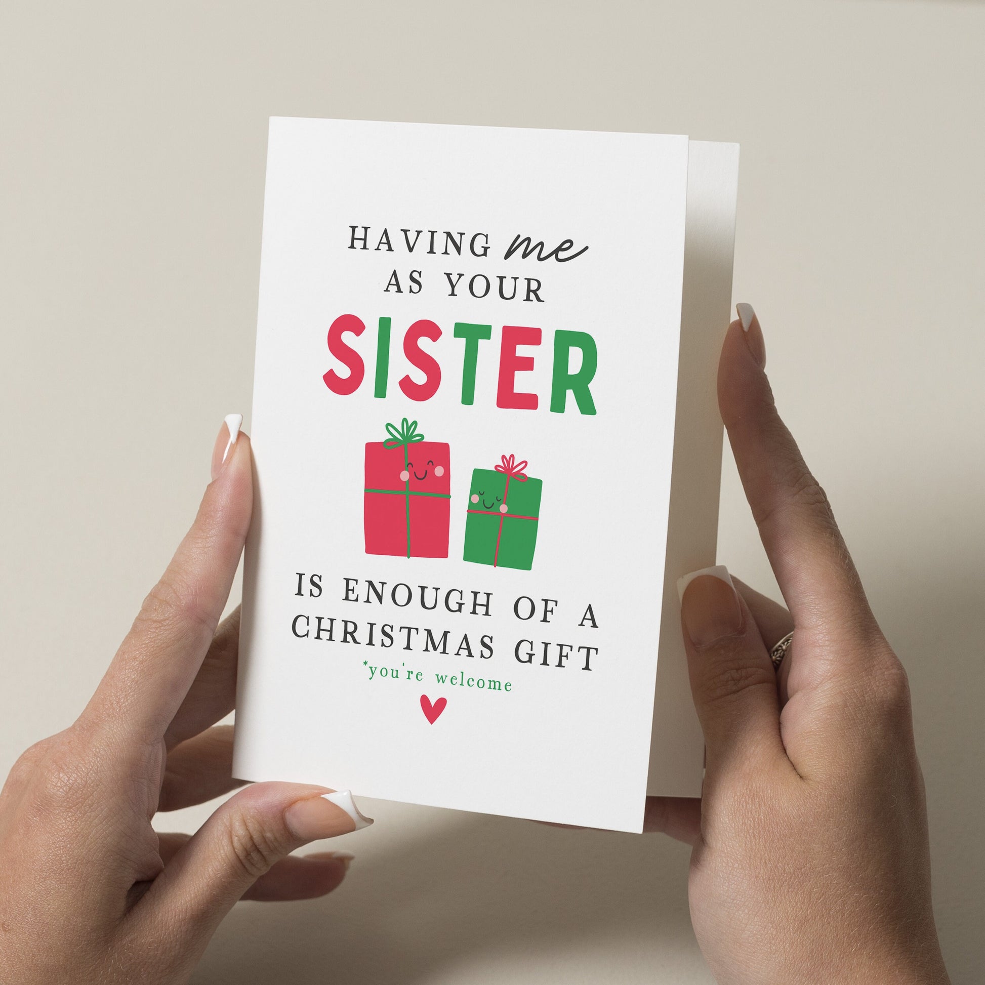 Christmas Card Brother, Funny Brother Christmas Card, Xmas Brother Card, From Sister, Amazing Brother, Christmas Car, For Christmas