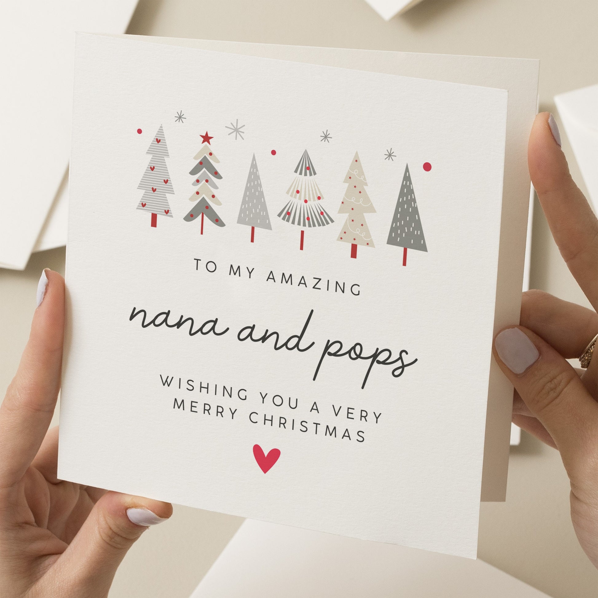 Christmas Card For Grandparents, Nana and Pops Christmas Card, Nan And Grandad Christmas Card, Christmas Card, Grandparents Gift