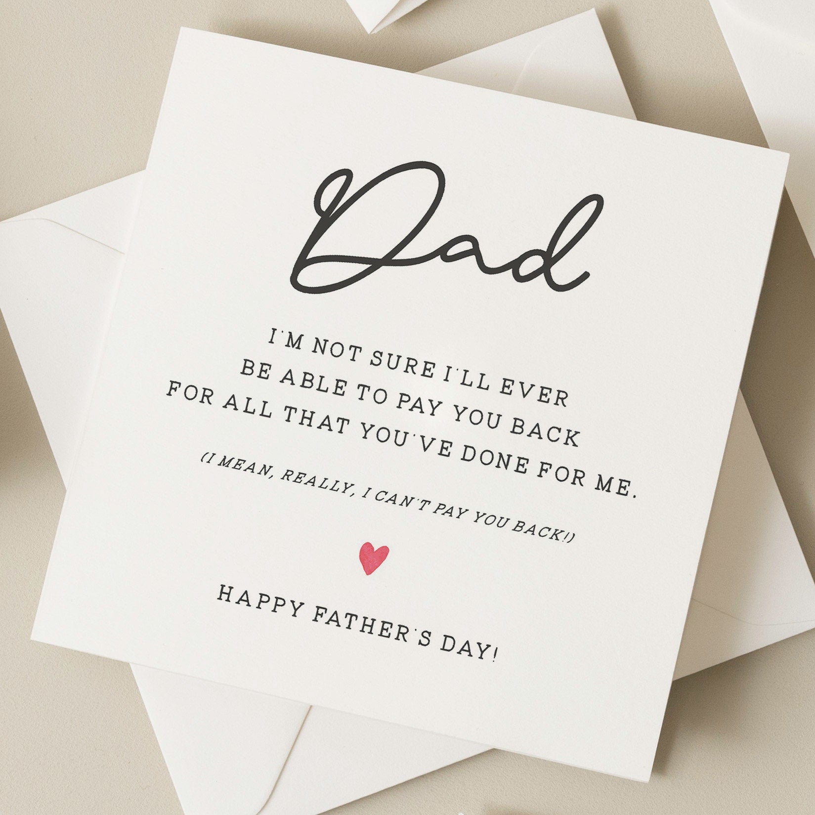 Joke Fathers Day Card From Daughter, Funny Fathers Day Card For Him, Fathers Day Card From Son, For Dad, Happy Fathers Day Card