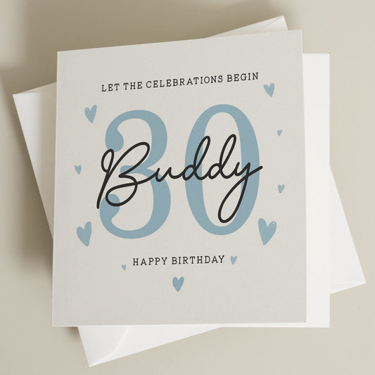 Personalised 30th Birthday Card, For Dad, 30th Birthday Card For Him, 30th Birthday Card For Uncle, 30th Birthday Gift For Him, Thirtieth