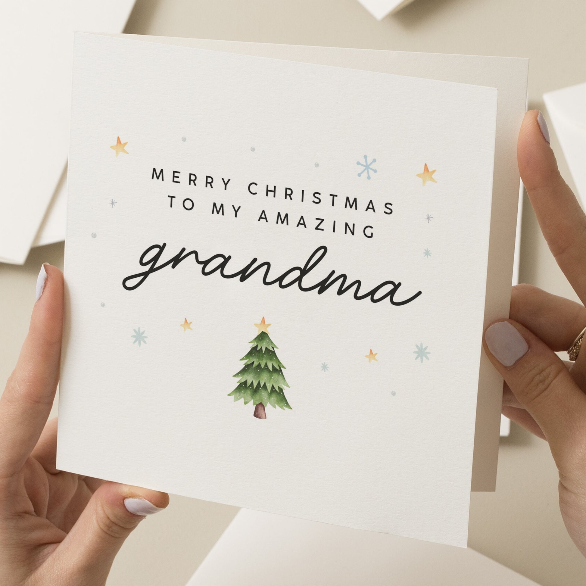 Christmas Card For Nanny, Nan Christmas Card, Grandma Christmas Card, To My Nanna This Christmas, From Grandchild, Amazing Nanna, Gift, Xmas