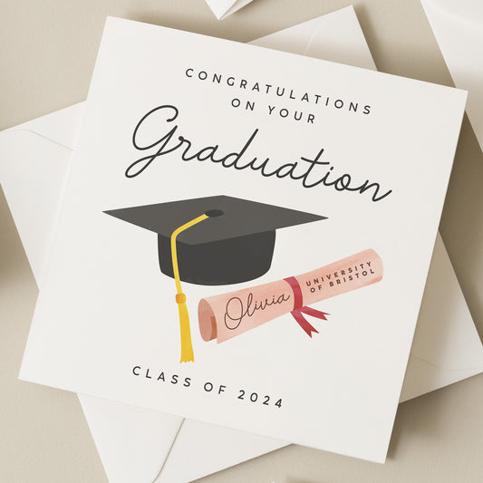 Graduation Card, Congratulations On Your Graduation Card, Proud Of You Card, Graduation & School Card