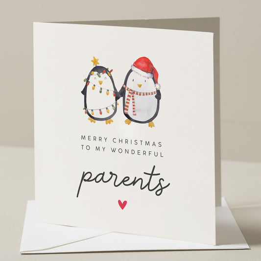 Mum And Dad Christmas Card, Custom Christmas Card For Mum And Dad, Christmas Poem Card, Personalised Christmas Card For Parents, Xmas