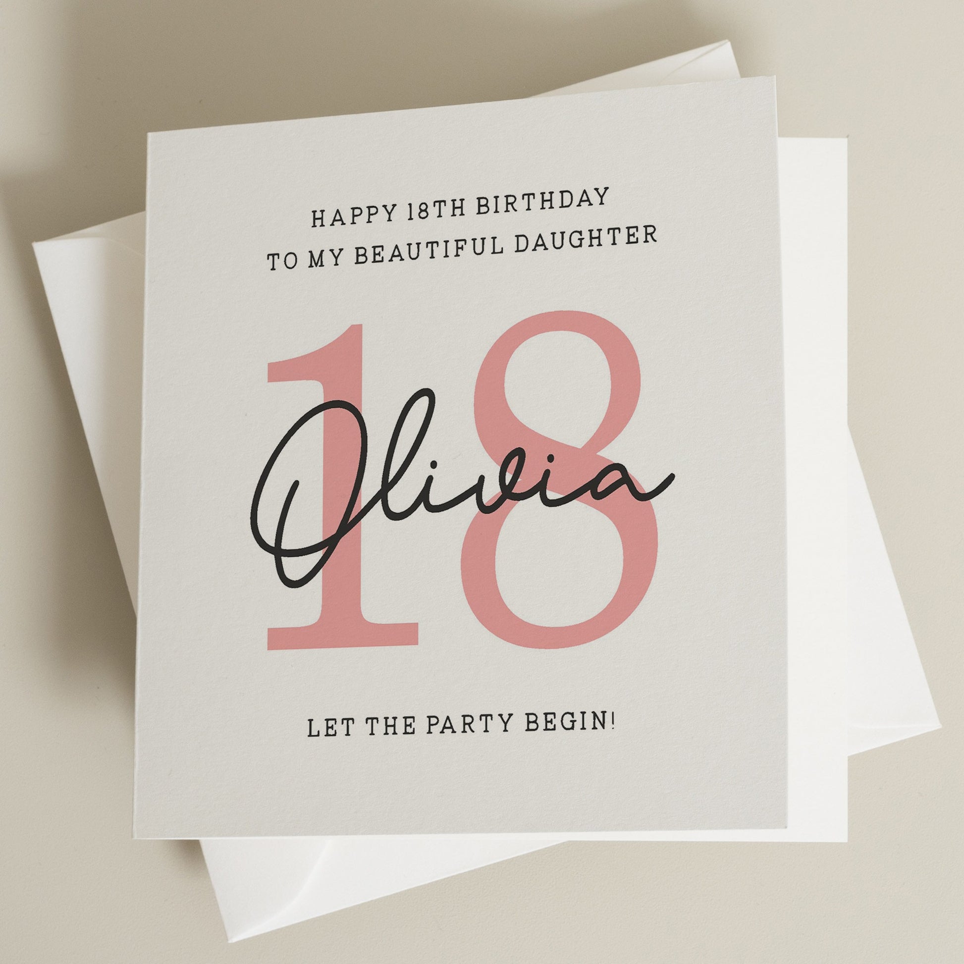 Personalised Daughter Birthday Card, 18th Birthday Card For Daughter, Happy Birthday Card For Daughter, Daughter 18th Birthday Card