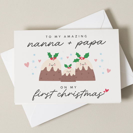 Personalised Christmas Card For Grandparents, Nan And Grandad Christmas Card, Nana and Pops Christmas Card, Christmas Card, Grandparent Gift