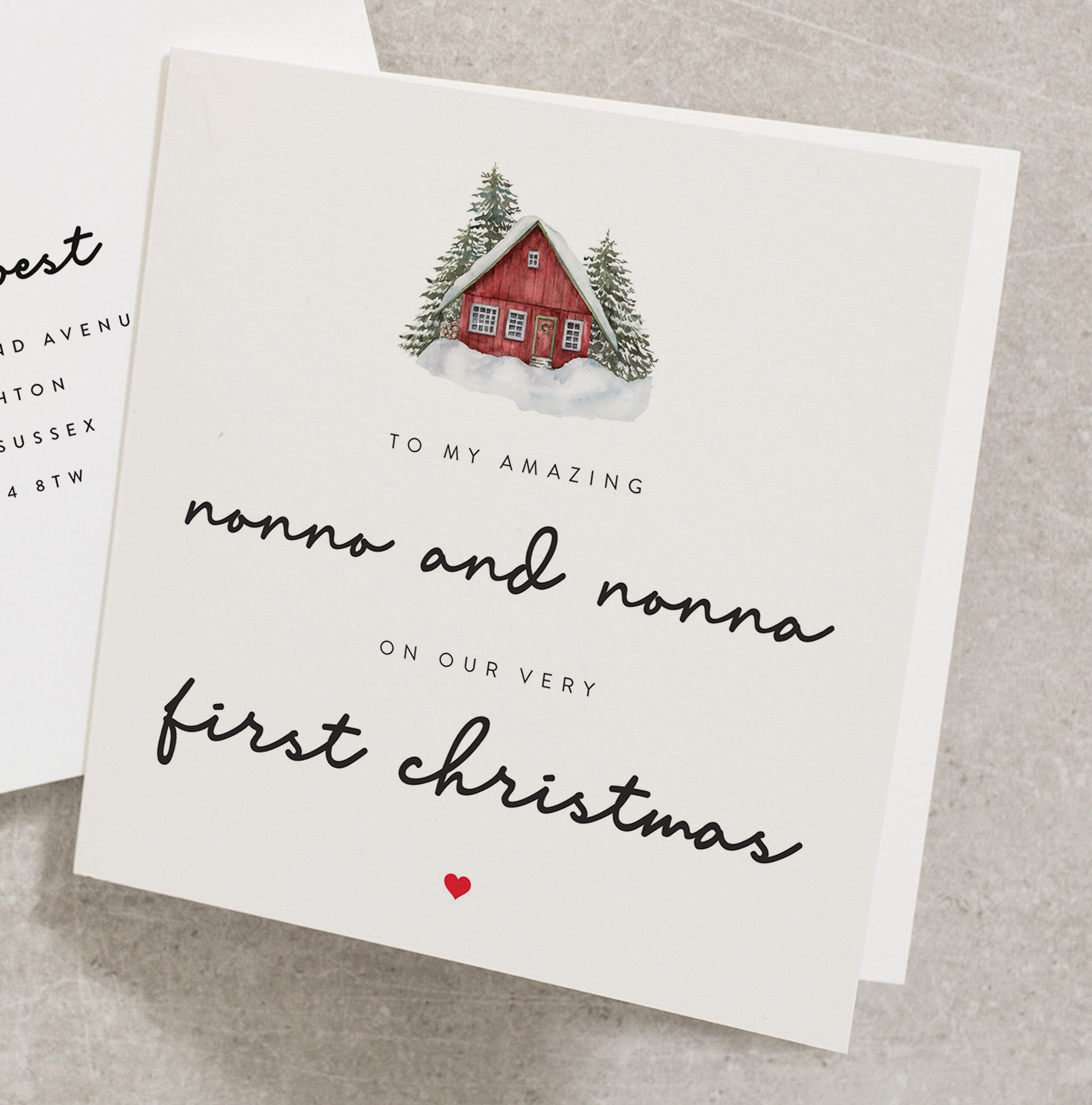 Nonno and Nonna First Christmas Card, First Christmas Card for Nonno and Nonna, Xmas Card For Nonno and Nonna CC365