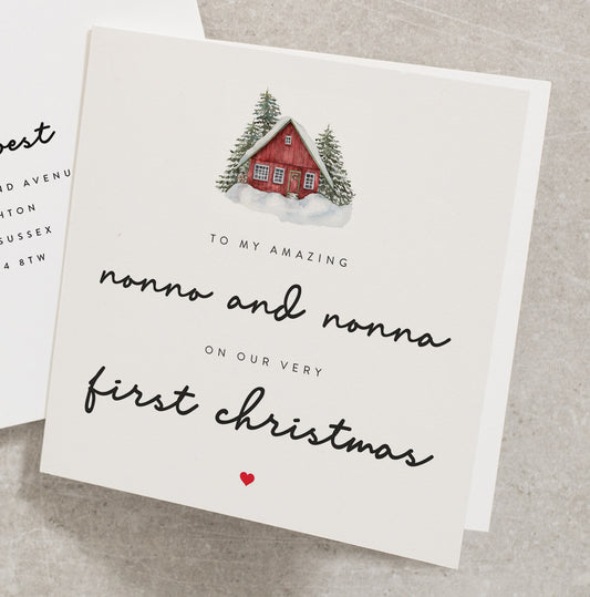 Nonno and Nonna First Christmas Card, First Christmas Card for Nonno and Nonna, Xmas Card For Nonno and Nonna CC365