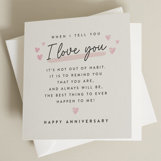 Anniversary Poem Card For Husband, Anniversary Gift For Boyfriend, Poem Card For Wife, Girlfriend Anniversary Card, Anniversary Gift For Him