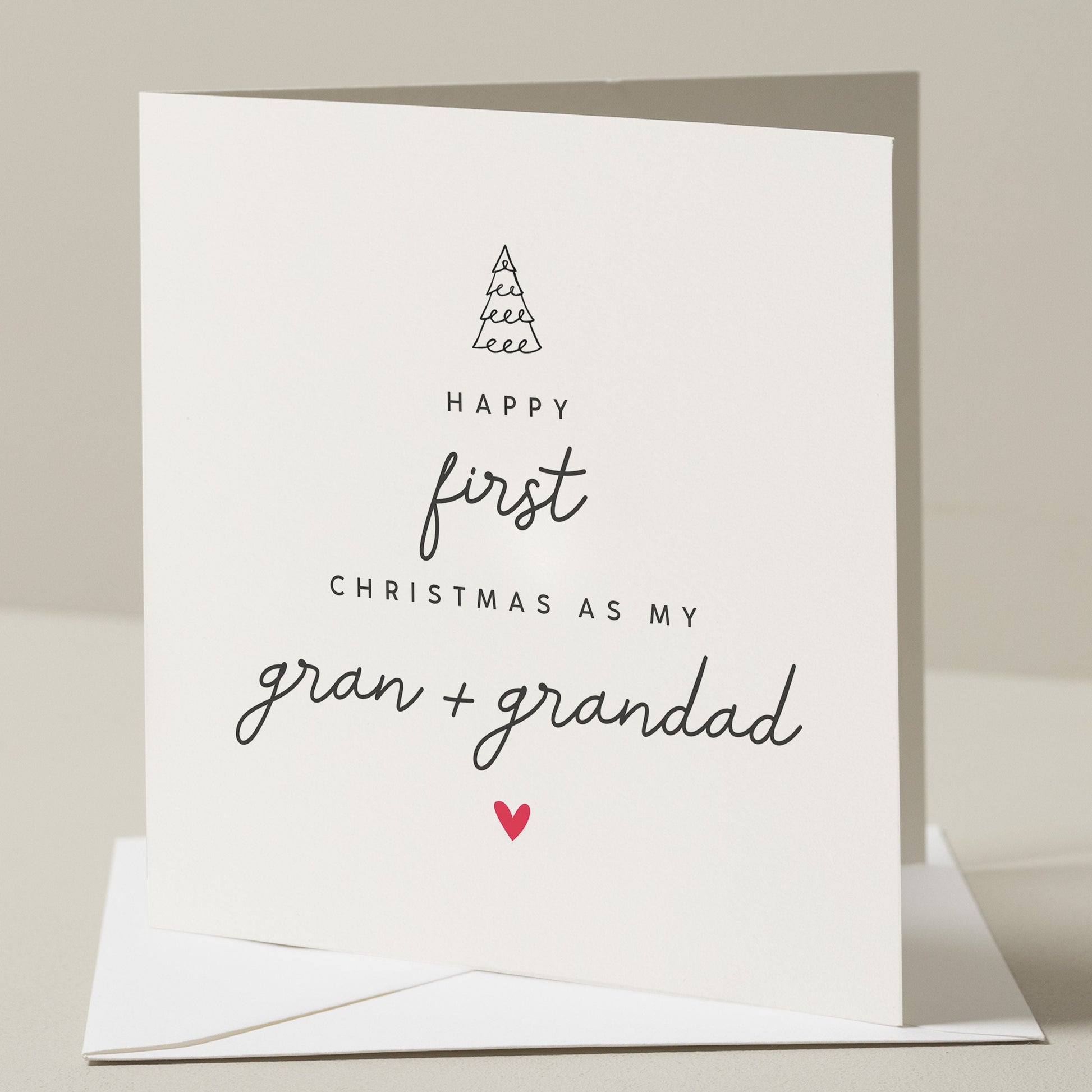 Gran and Gramps Christmas Card, First Christmas As Nan and Grandad Card, Xmas Gift, Christmas Gran and Grandpa Card, Grandparents