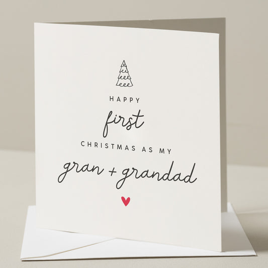 Gran and Gramps Christmas Card, First Christmas As Nan and Grandad Card, Xmas Gift, Christmas Gran and Grandpa Card, Grandparents