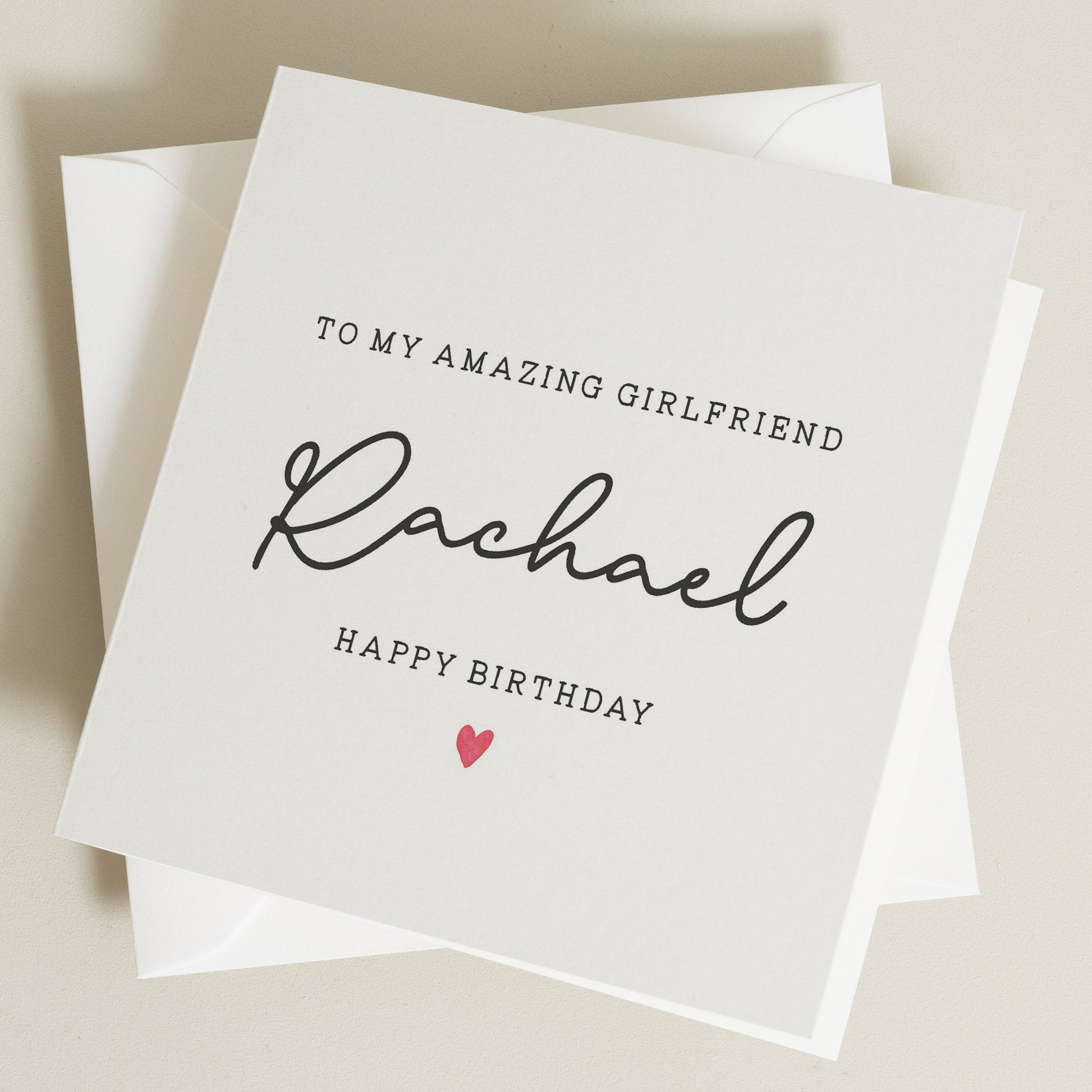 Girlfriend Birthday Card, Personalised Birthday Card For Girlfriend, Birthday Card For Her, Partner Birthday Gift, Girlfriend Birthday Gift