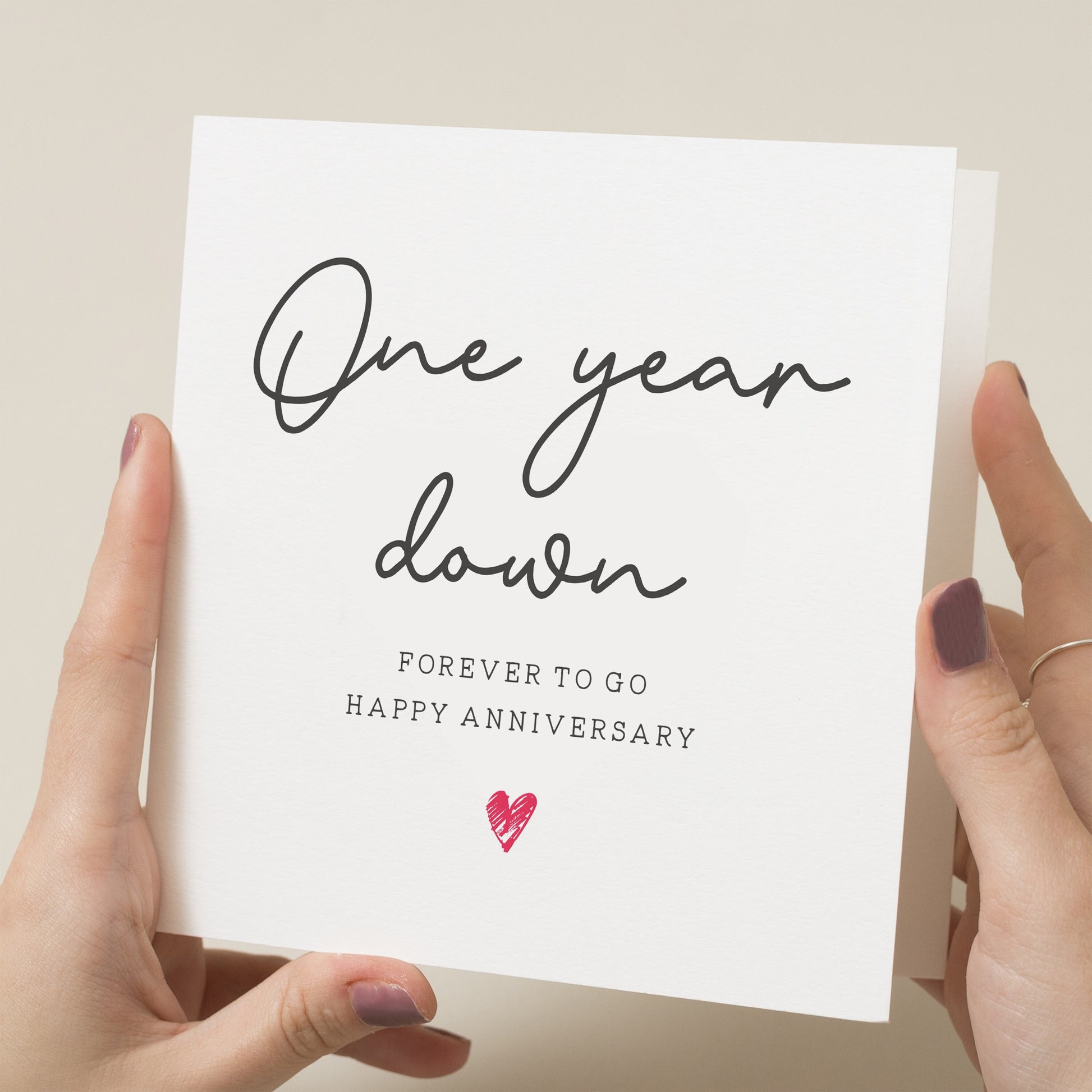 One Year Anniversary Card, 1 Year Anniversary Card For Boyfriend, Anniversary Card For Girlfriend, 1 Year Anniversary To Husband, Wife