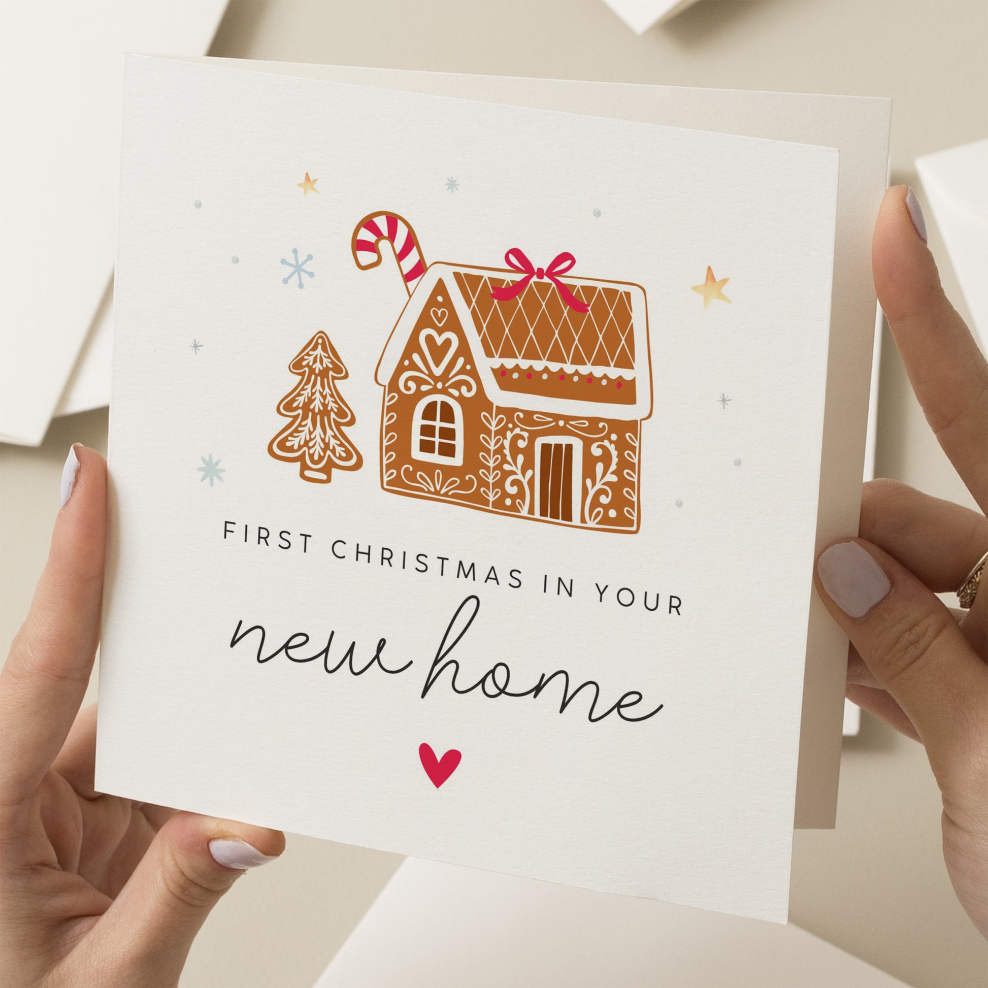 1st Christmas In New Home, New Home Christmas Card, Friends Christmas Card, Card For Home, Friends Christmas Card, Merry Christmas Friend