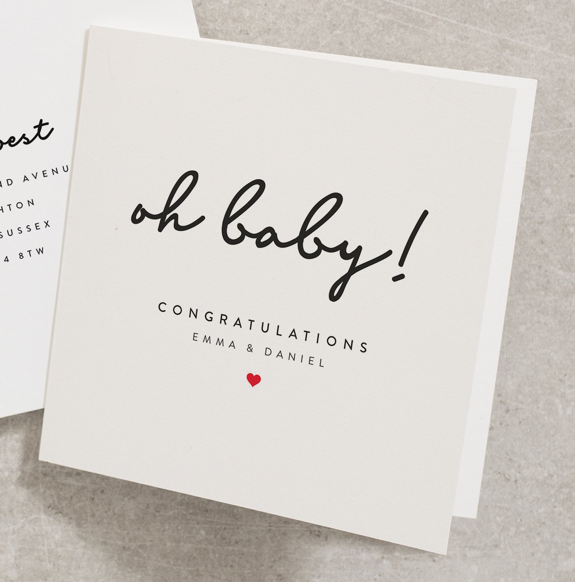 Congratulations Parents To Be Pregnancy Card With Personalisation, Pregnancy Card For Mummy and Daddy To Be, Having A Baby Card PG028